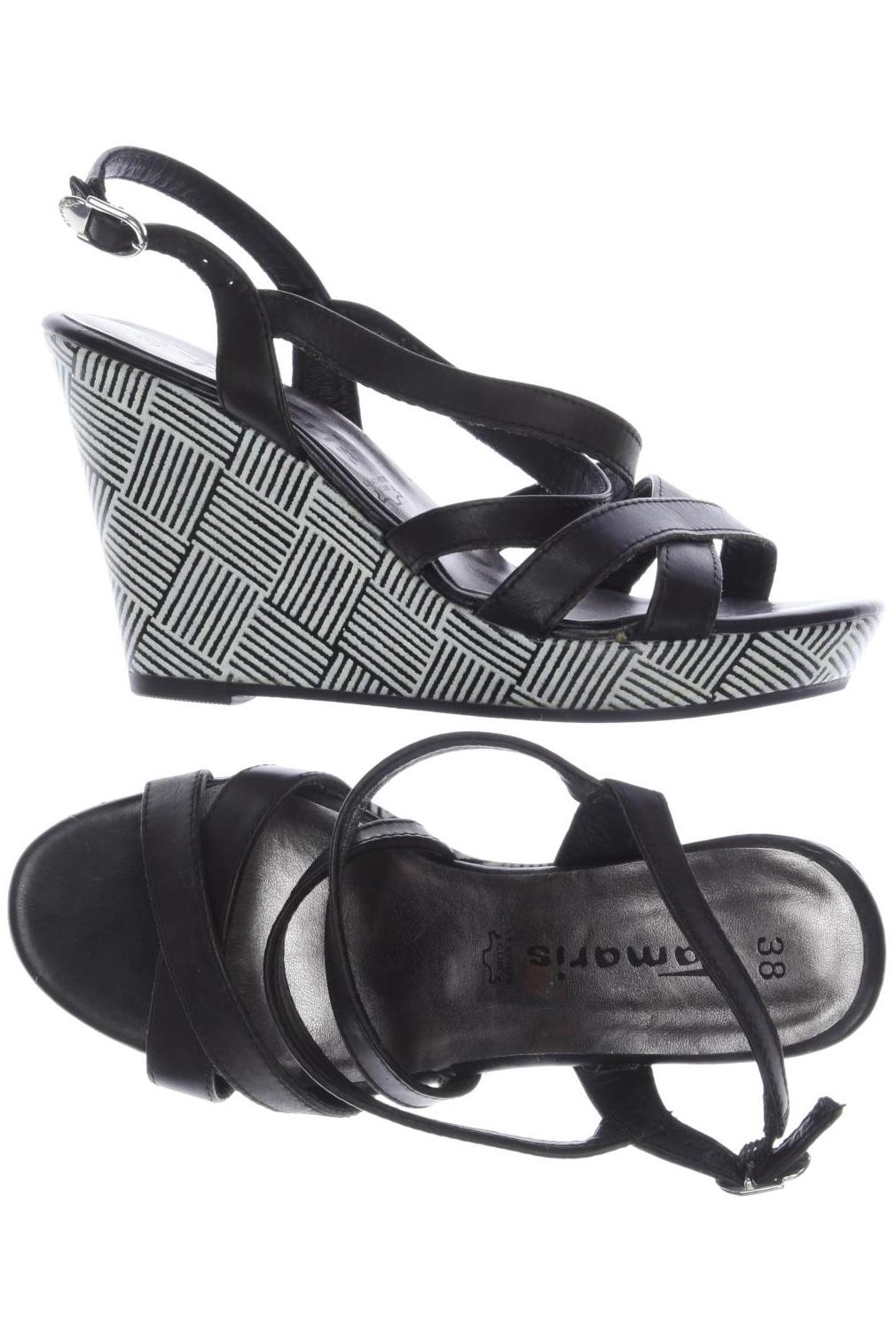 

Tamaris Damen Sandale, schwarz, Gr. 38