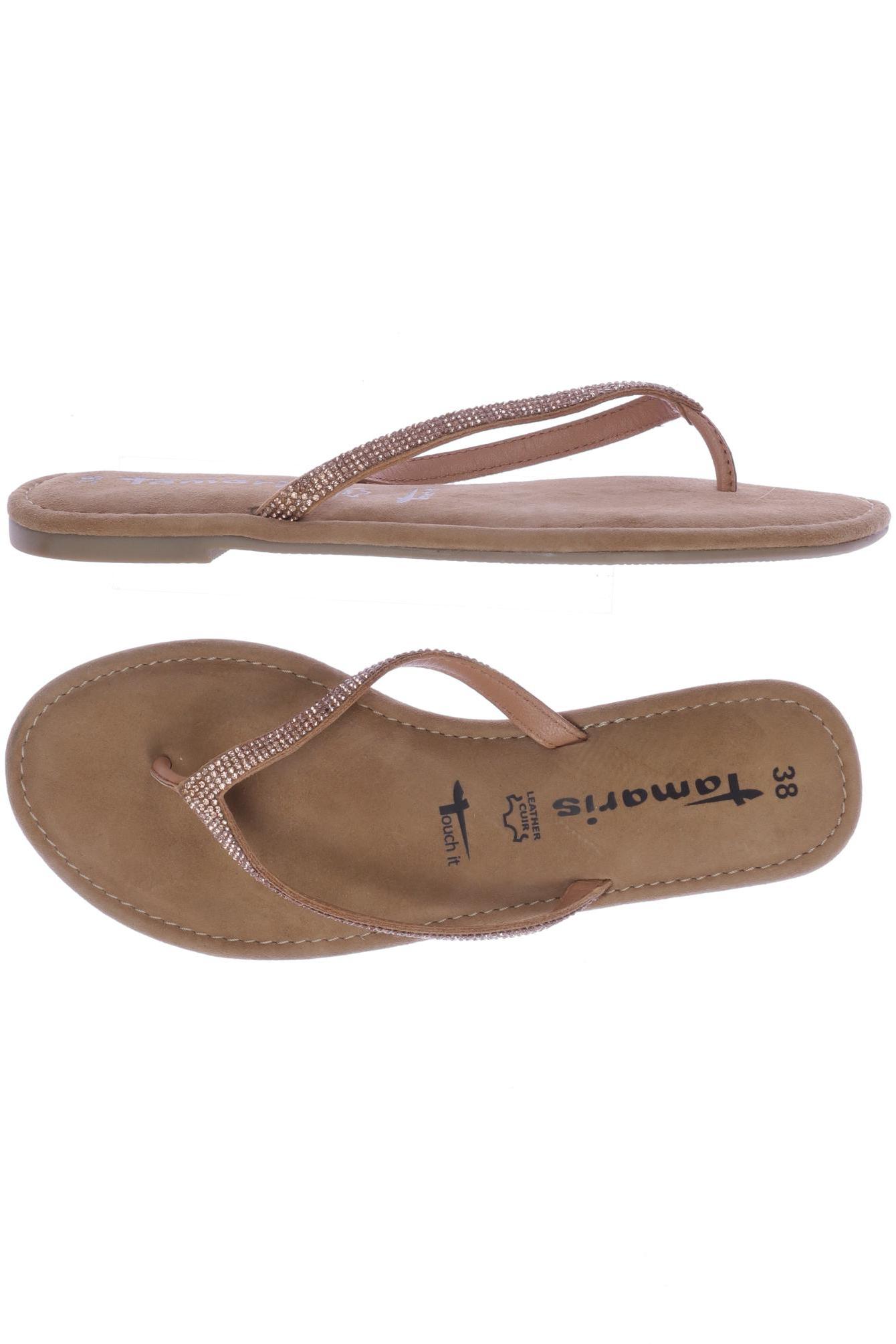 

Tamaris Damen Sandale, gold, Gr. 38