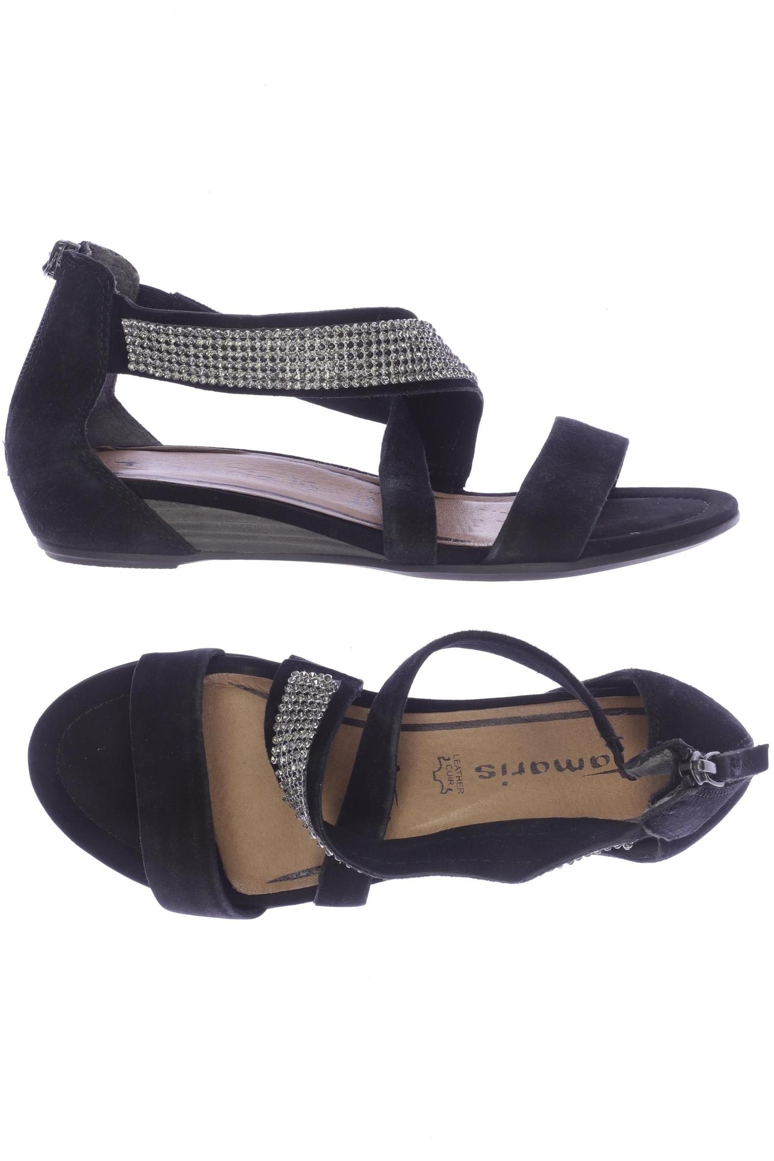 

Tamaris Damen Sandale, schwarz, Gr. 38