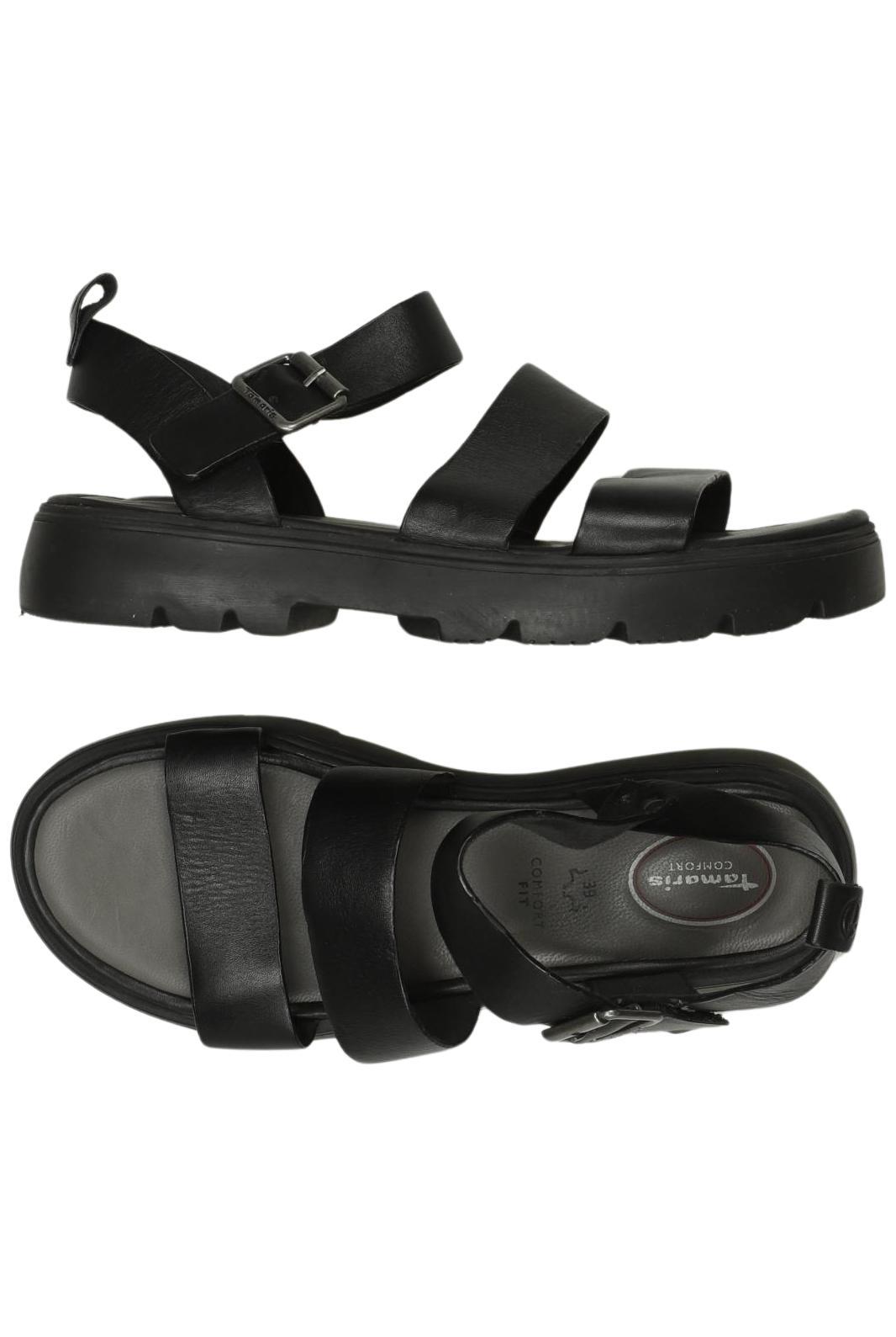 

Tamaris Damen Sandale, schwarz, Gr. 39