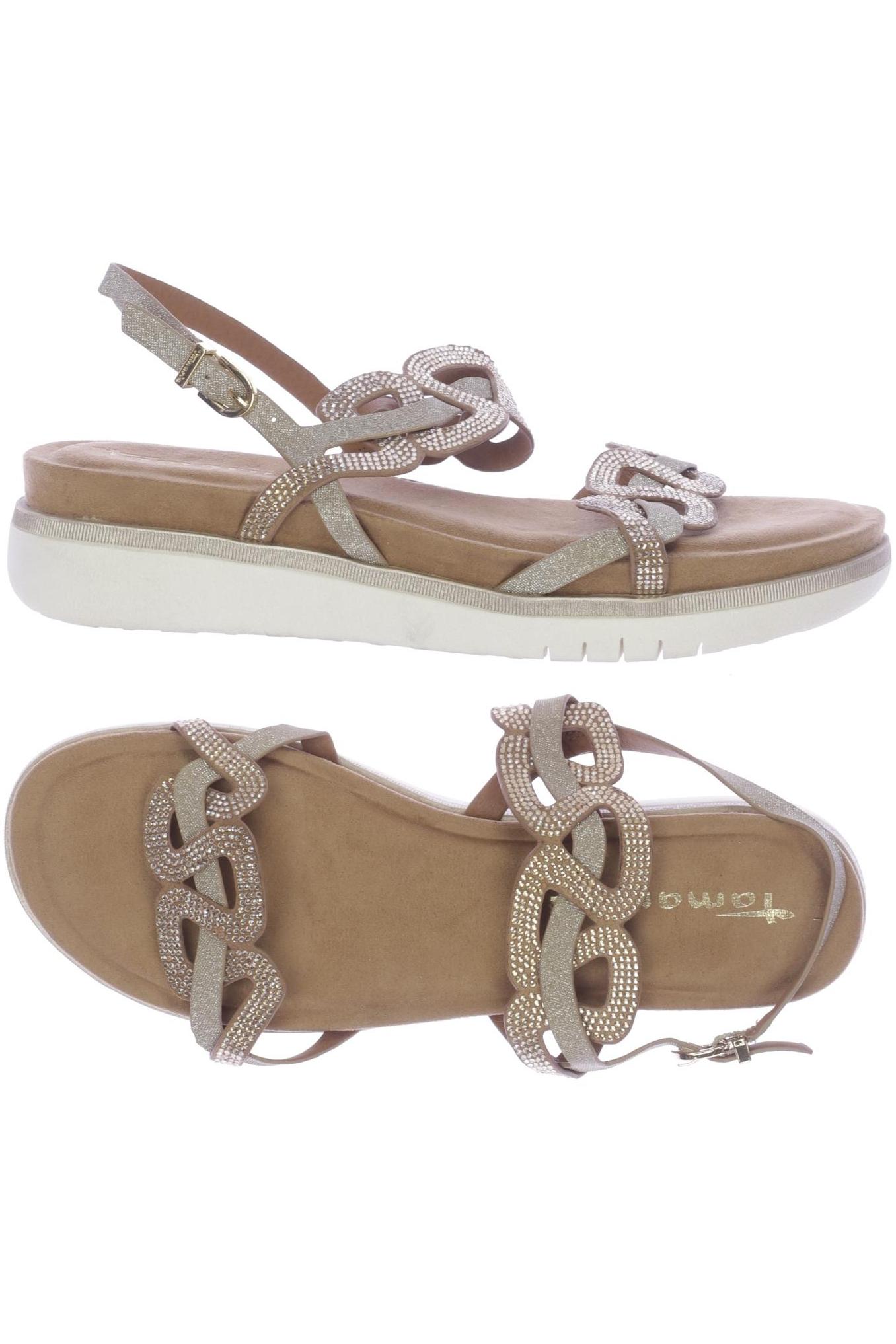 

Tamaris Damen Sandale, gold, Gr. 41
