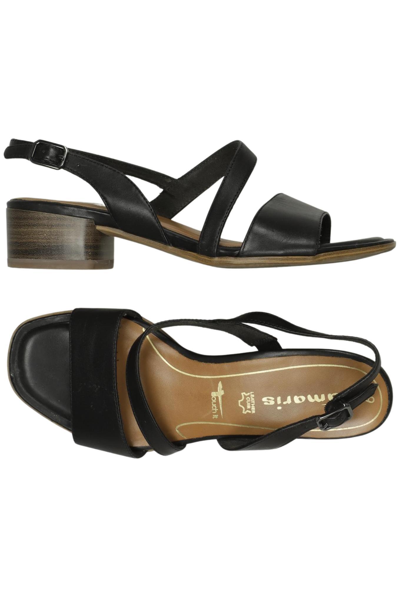 

Tamaris Damen Sandale, schwarz, Gr. 39
