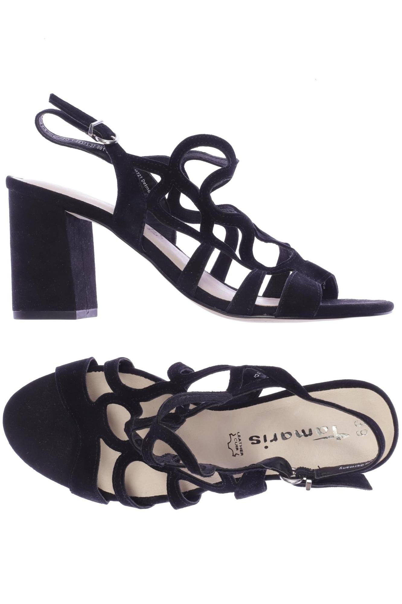 

Tamaris Damen Sandale, schwarz, Gr. 39