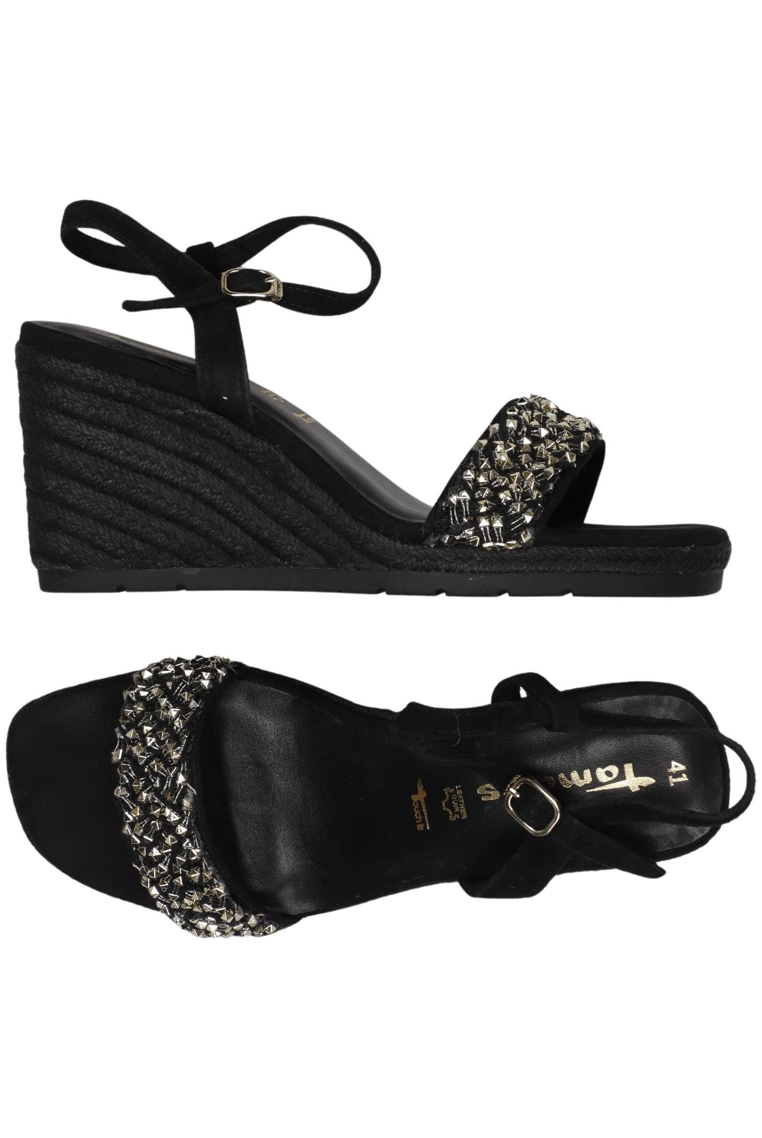 

Tamaris Damen Sandale, schwarz, Gr. 41