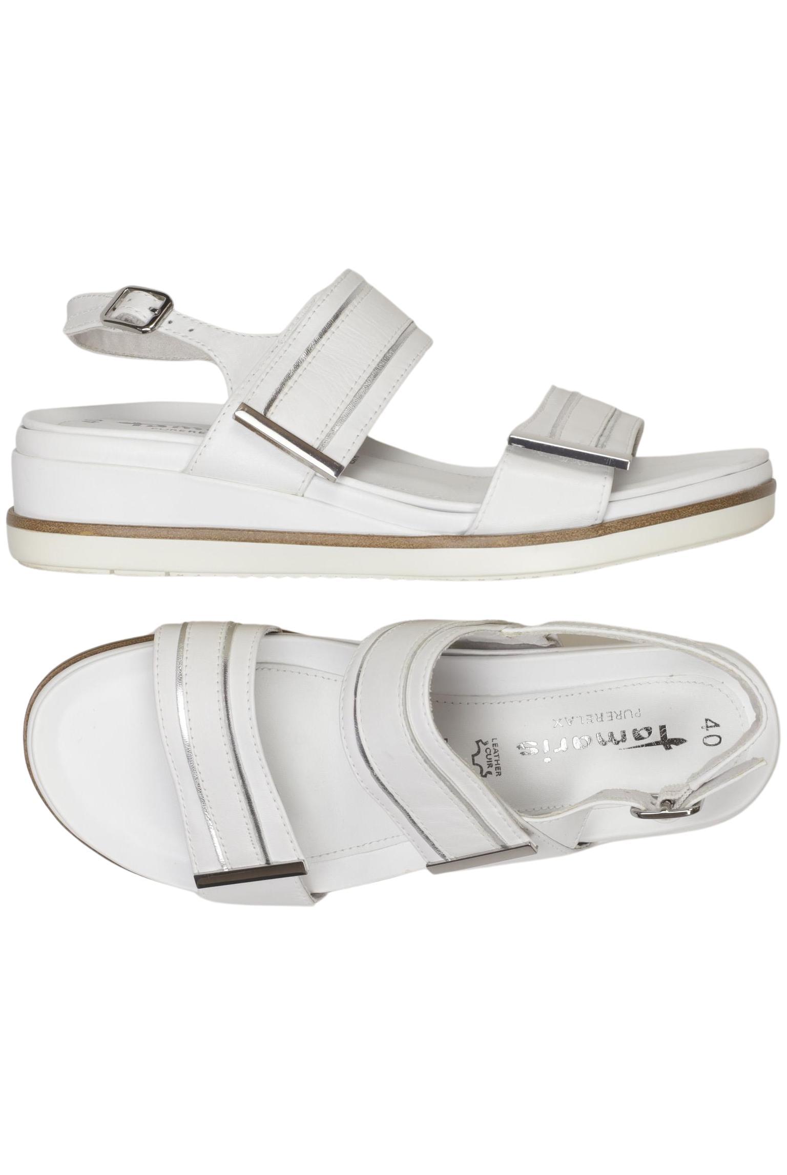 

Tamaris Damen Sandale, weiß, Gr. 40