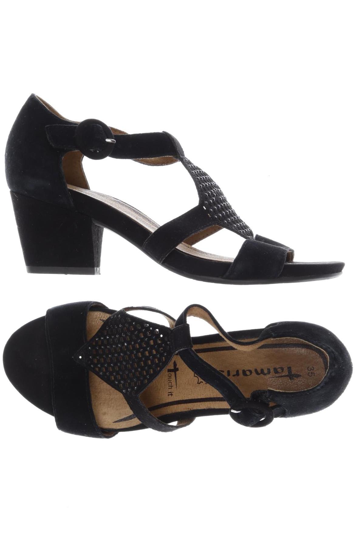 

Tamaris Damen Sandale, schwarz, Gr. 35