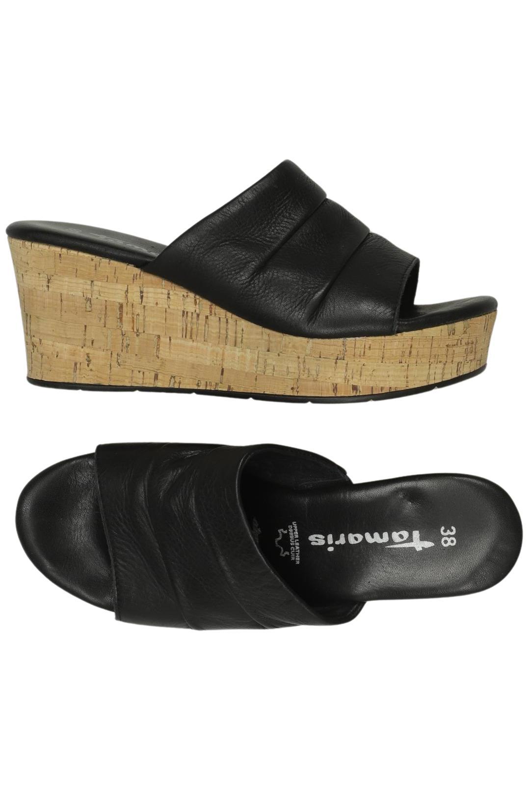 

Tamaris Damen Sandale, schwarz, Gr. 38