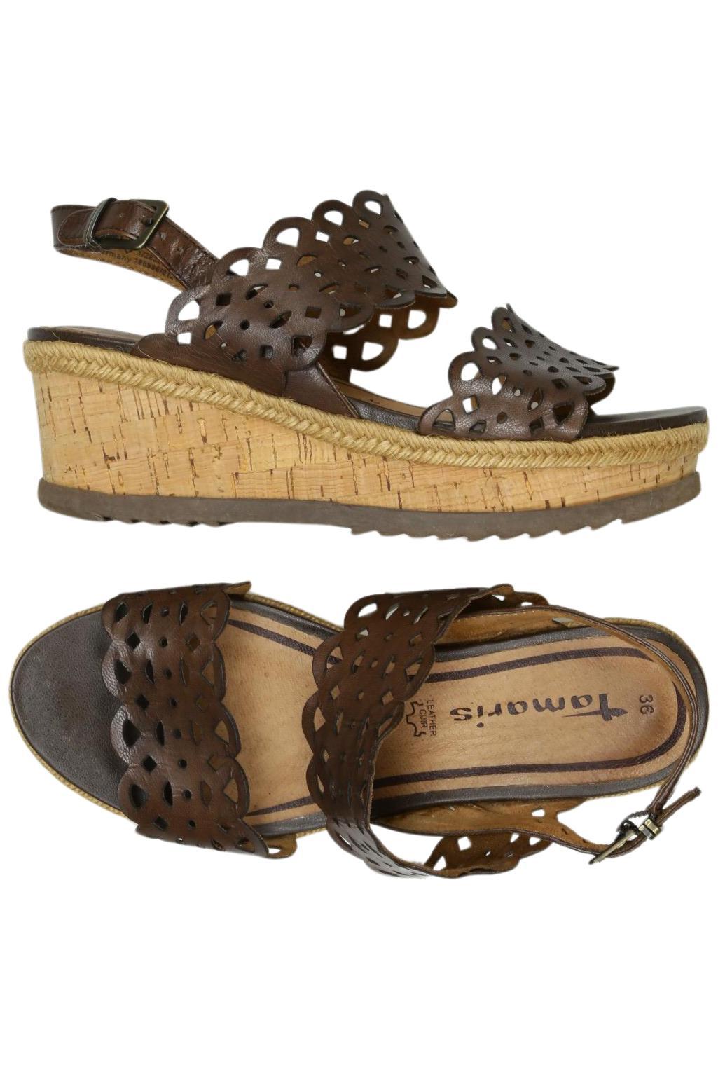 

Tamaris Damen Sandale, braun, Gr. 36