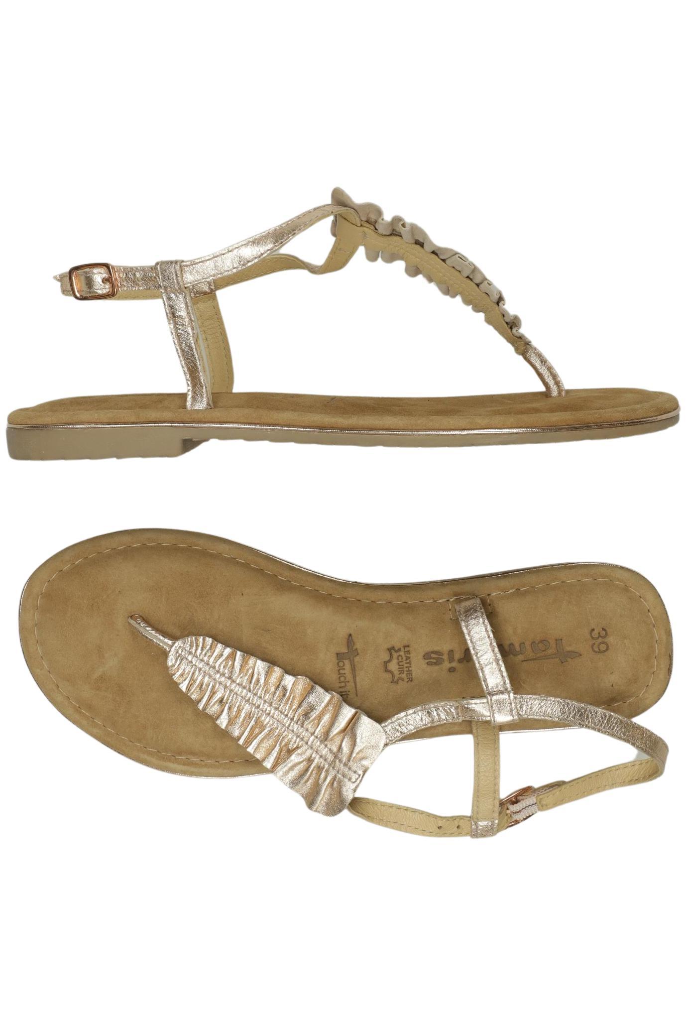 

Tamaris Damen Sandale, gold, Gr. 39