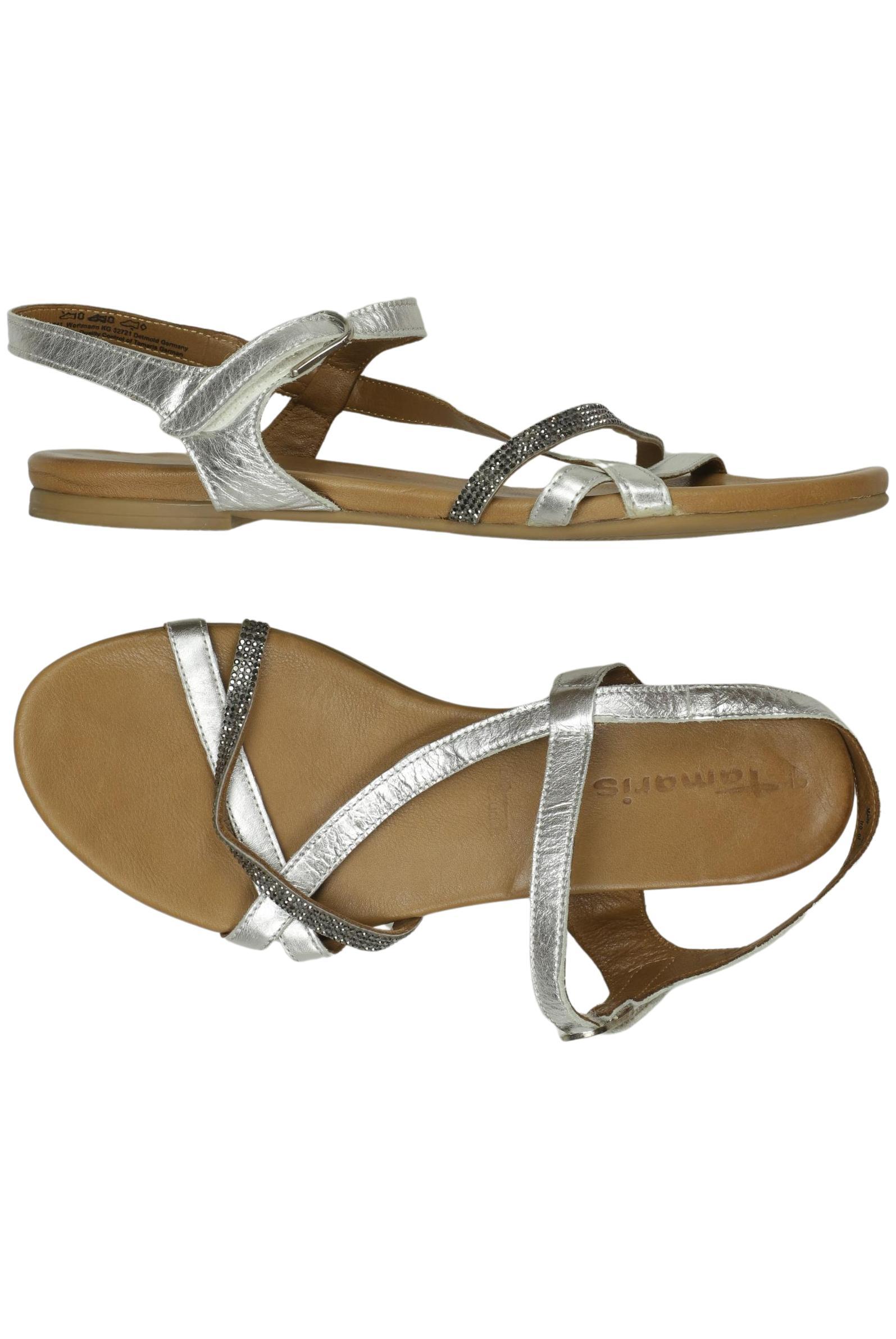 

Tamaris Damen Sandale, silber, Gr. 42