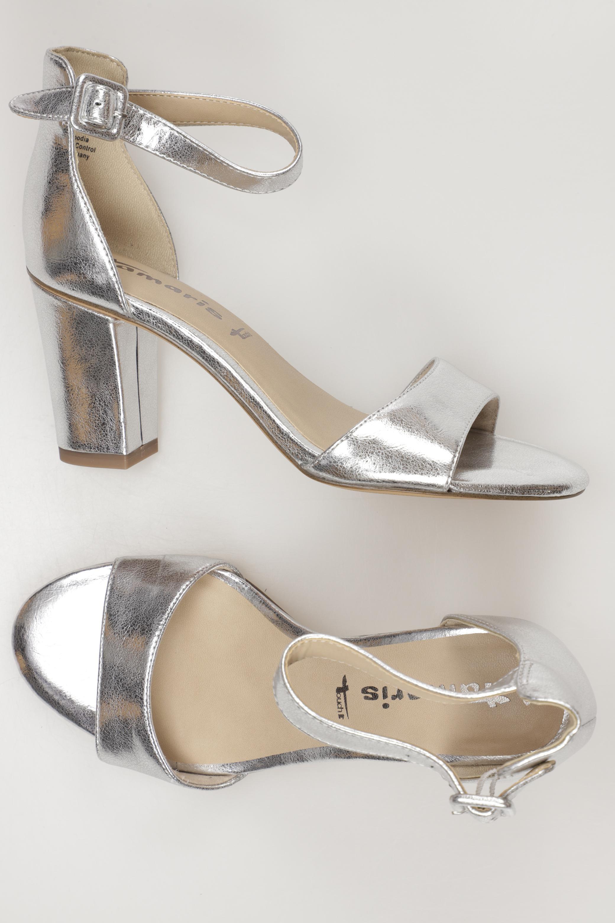 

Tamaris Damen Sandale, silber, Gr. 38