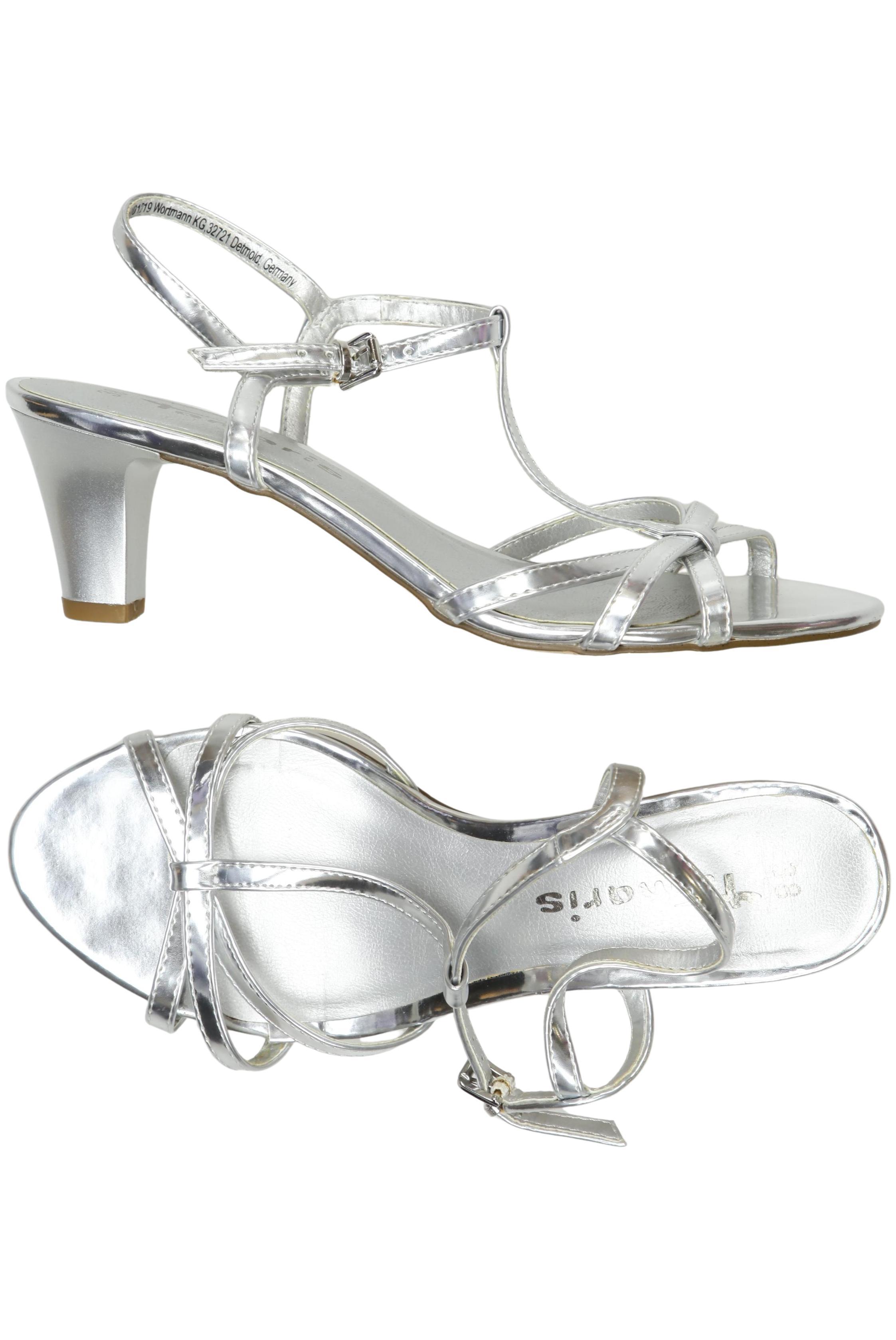 

Tamaris Damen Sandale, silber, Gr. 38