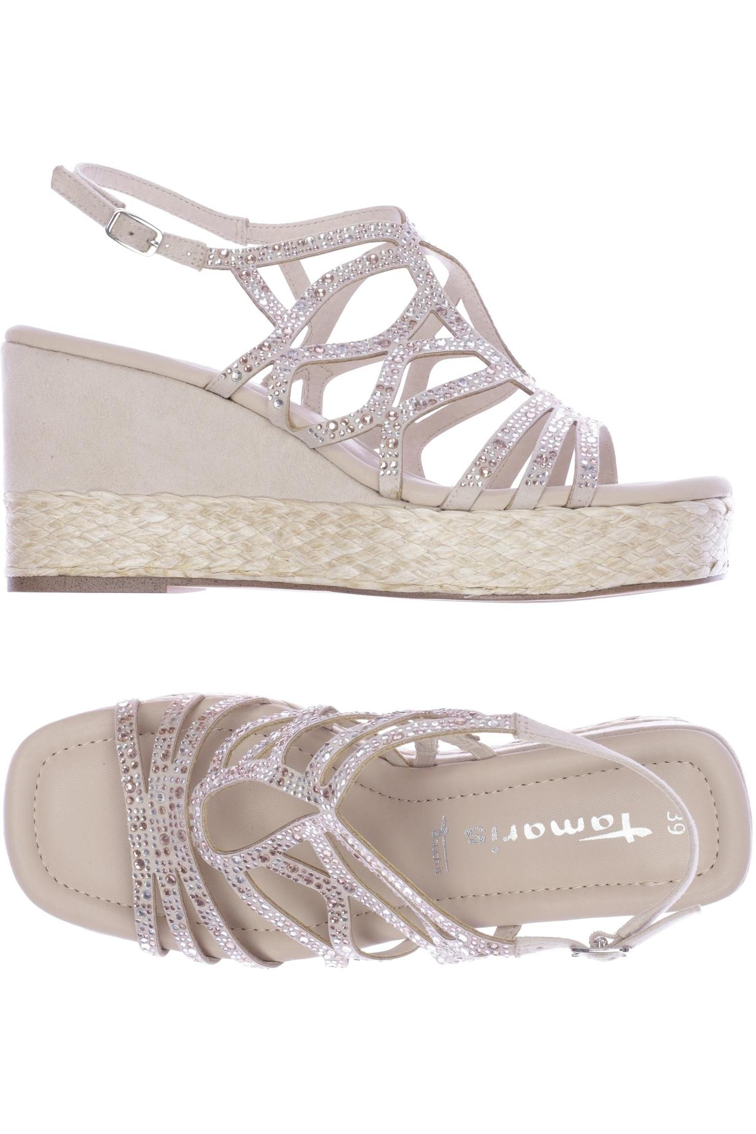 

Tamaris Damen Sandale, beige, Gr. 39