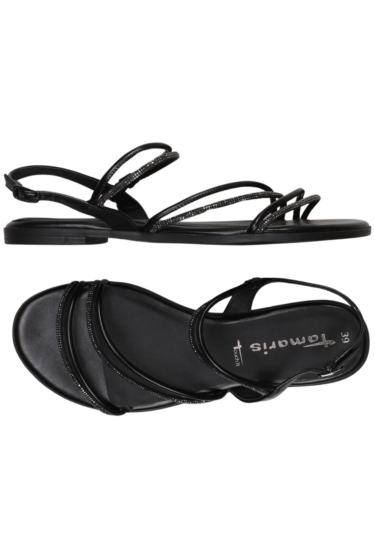 

Tamaris Damen Sandale, schwarz, Gr. 39