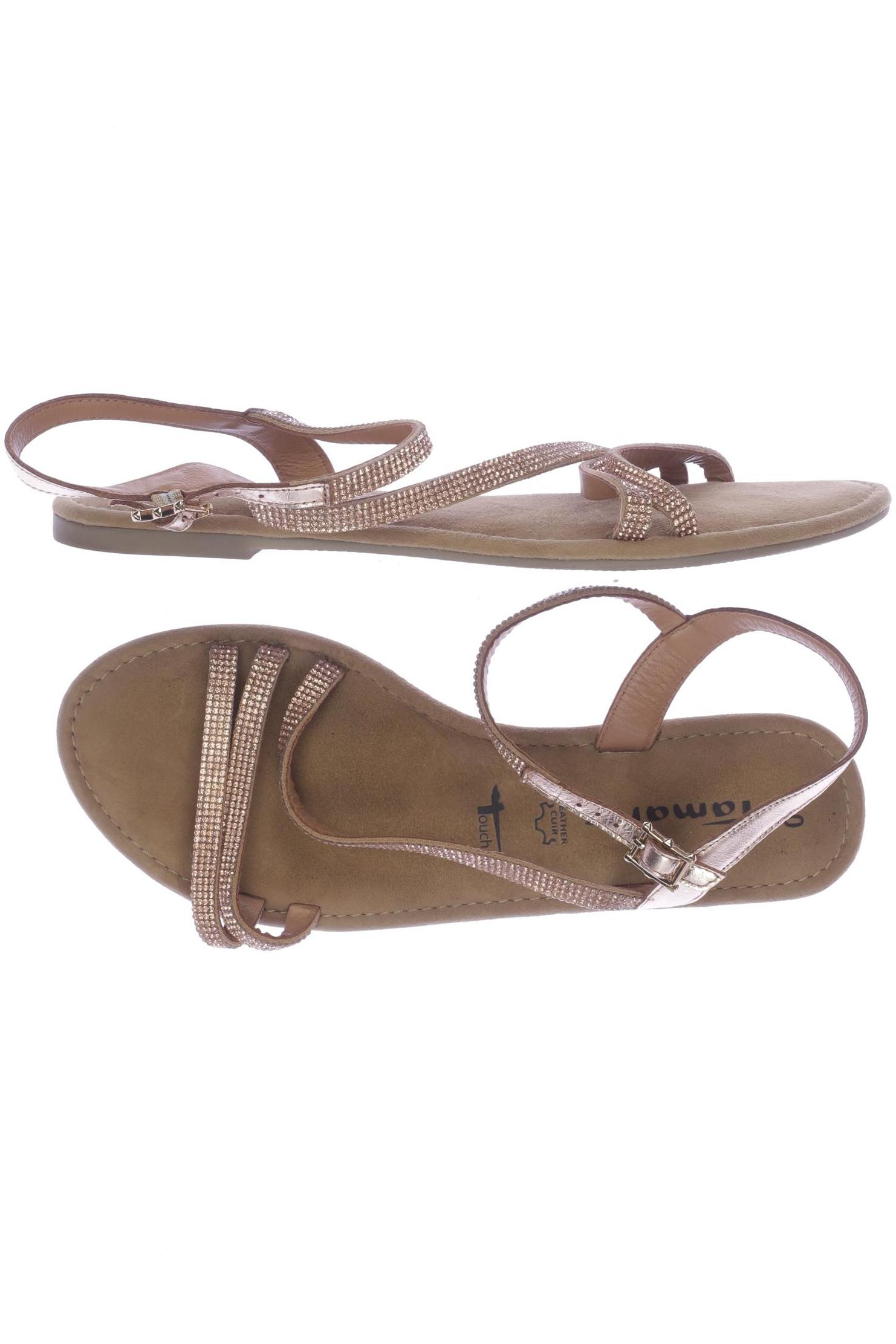 

Tamaris Damen Sandale, gold, Gr. 40
