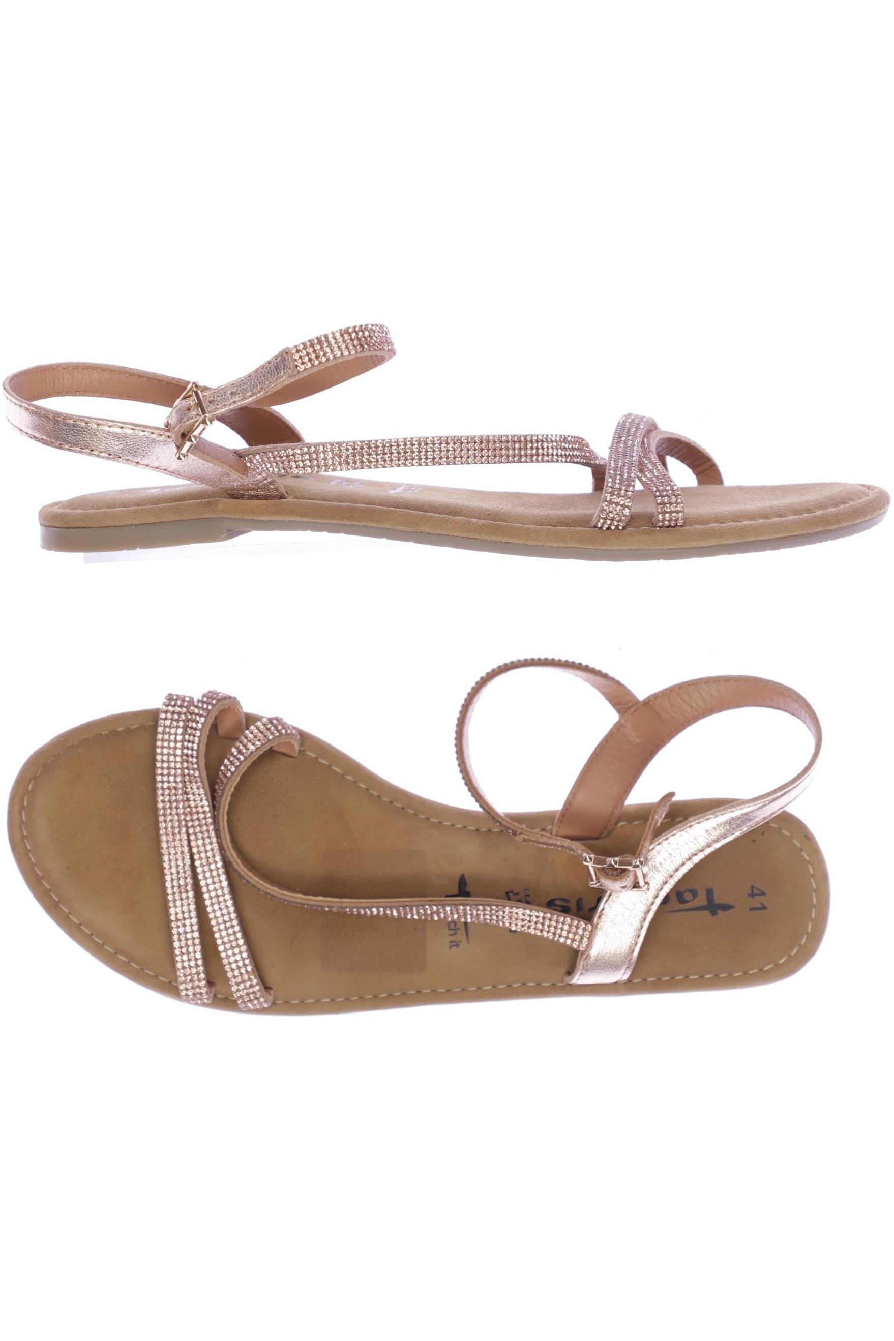 

Tamaris Damen Sandale, gold, Gr. 41