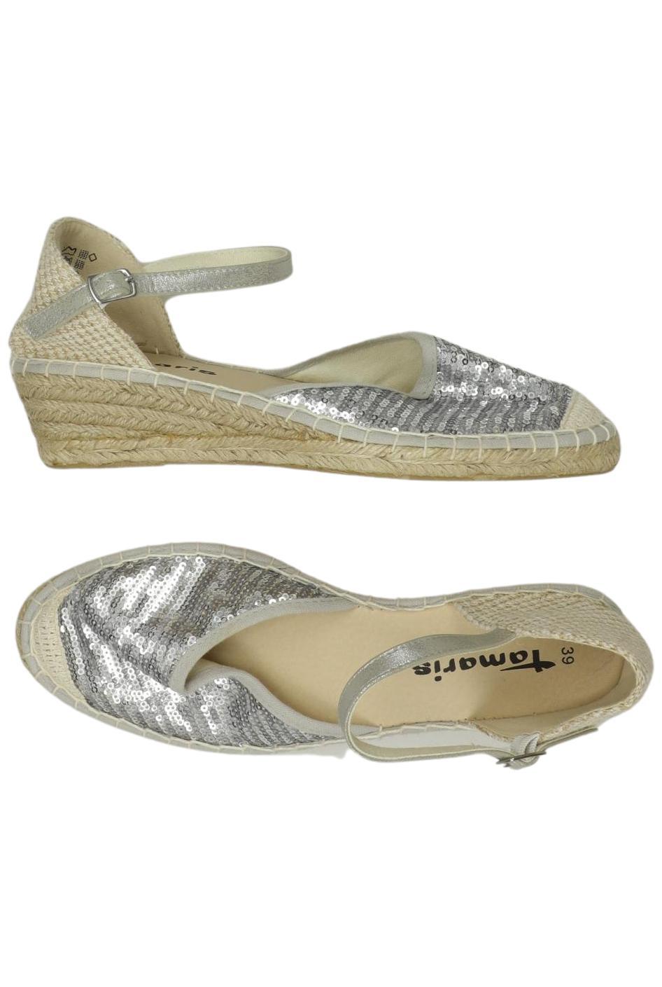 

Tamaris Damen Sandale, silber, Gr. 39