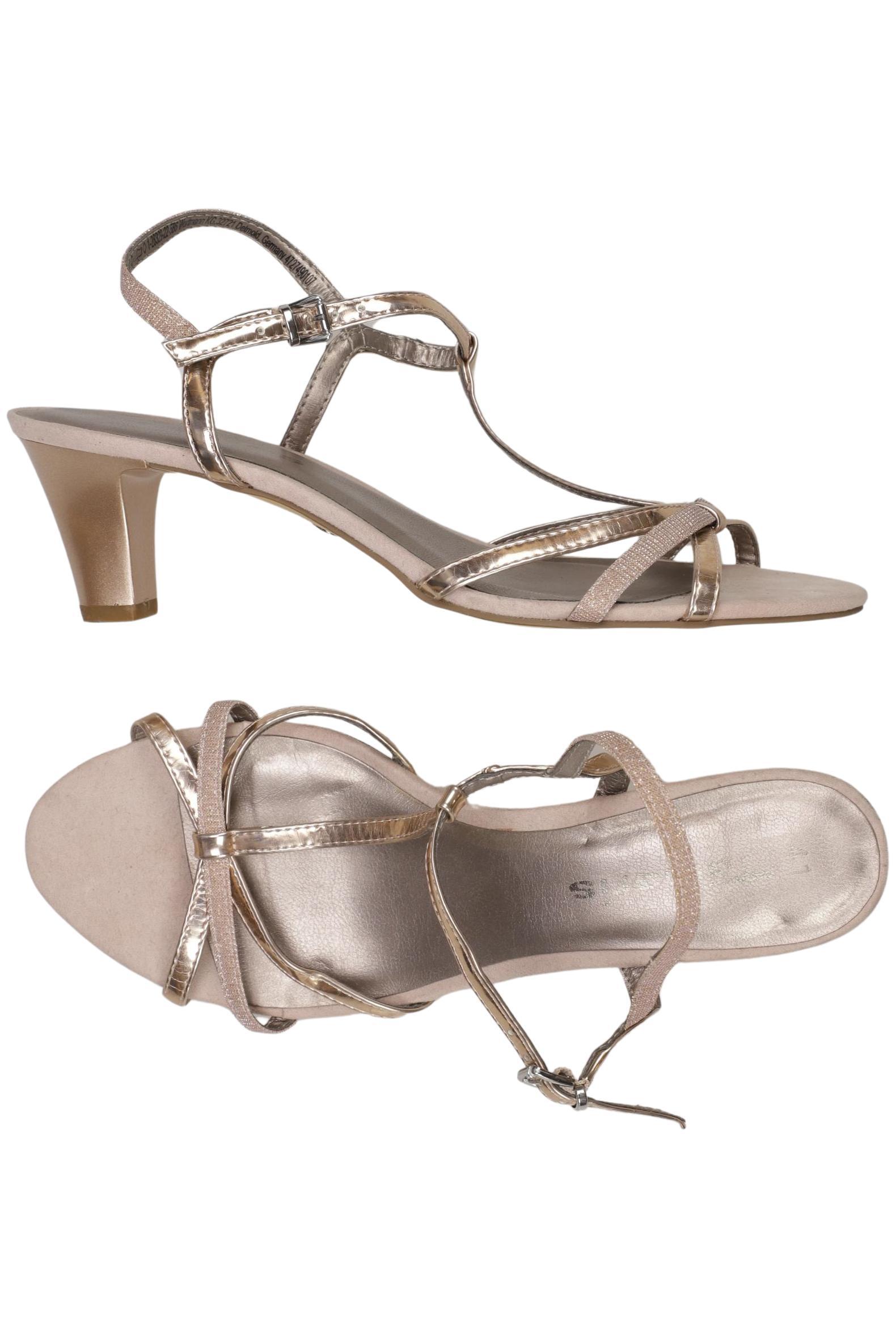 

Tamaris Damen Sandale, gold, Gr. 41