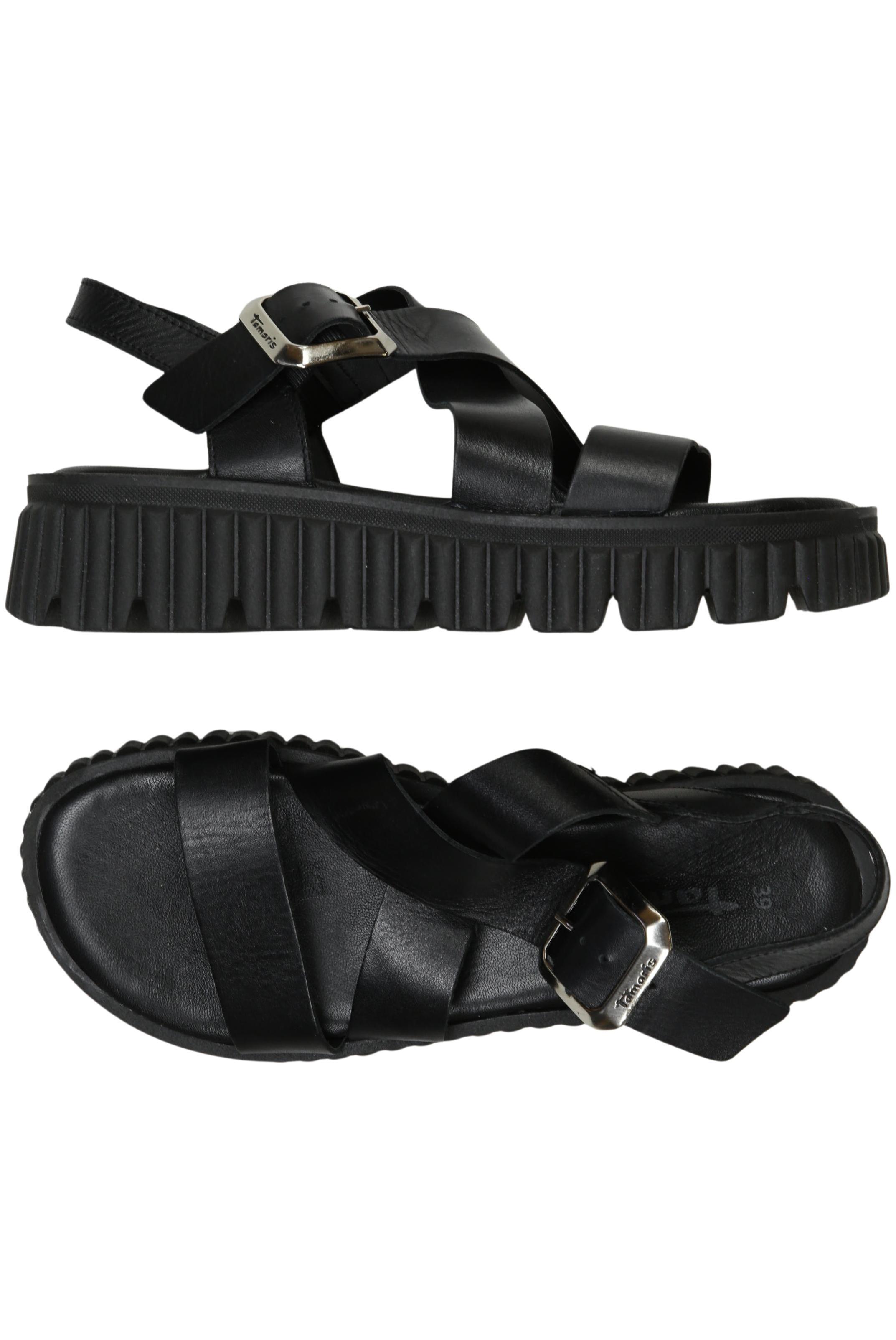 

Tamaris Damen Sandale, schwarz, Gr. 39