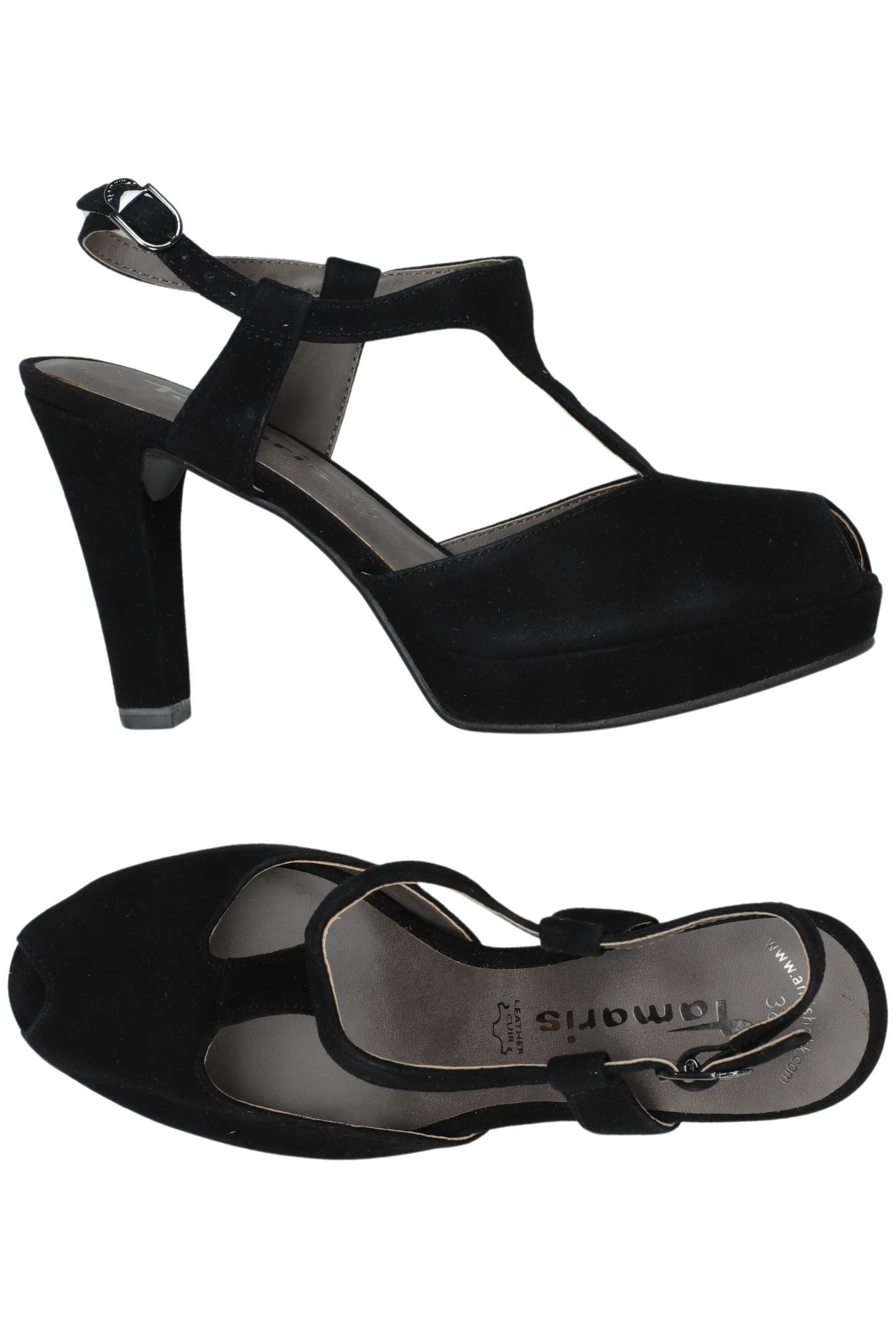 

Tamaris Damen Sandale, schwarz, Gr. 38
