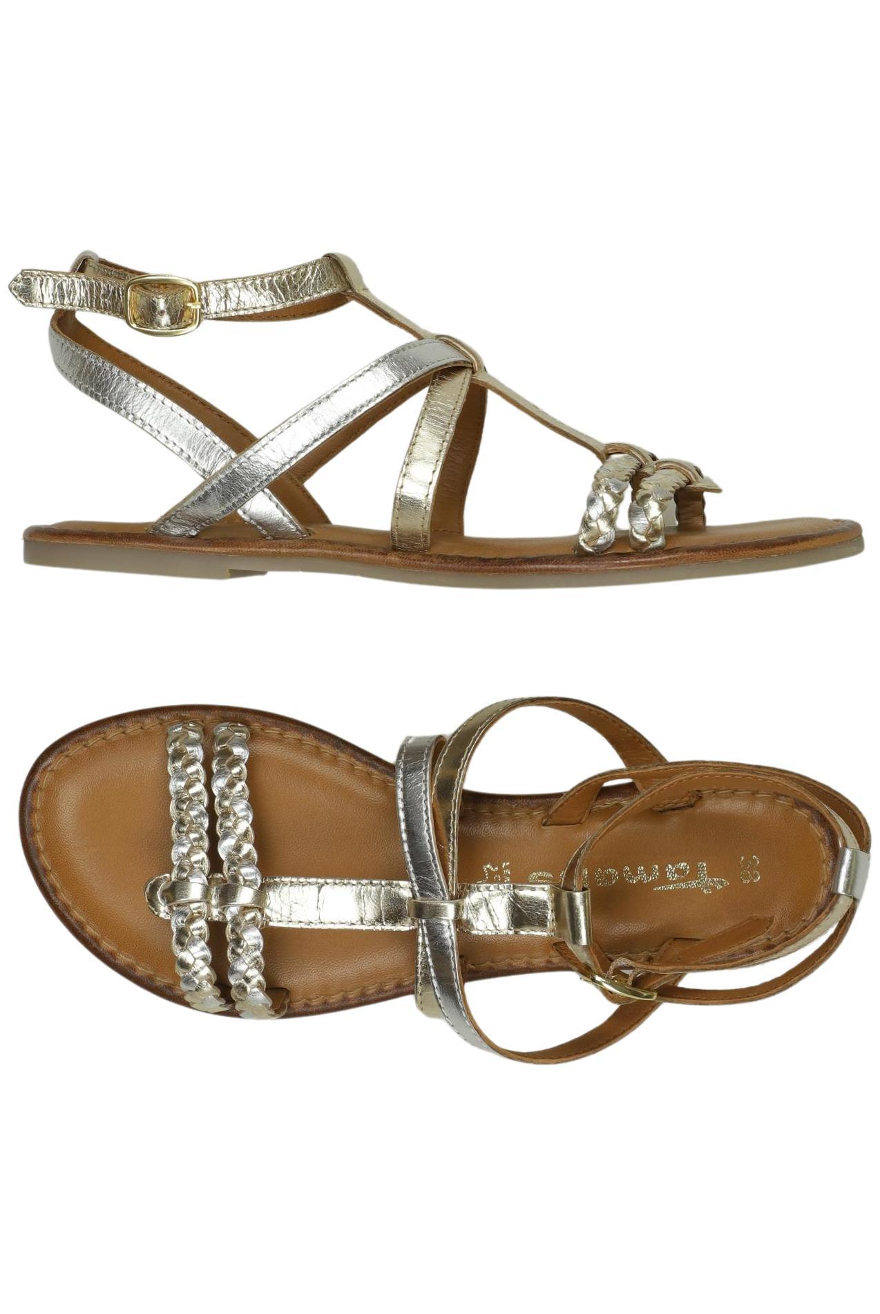 

Tamaris Damen Sandale, gold, Gr. 38