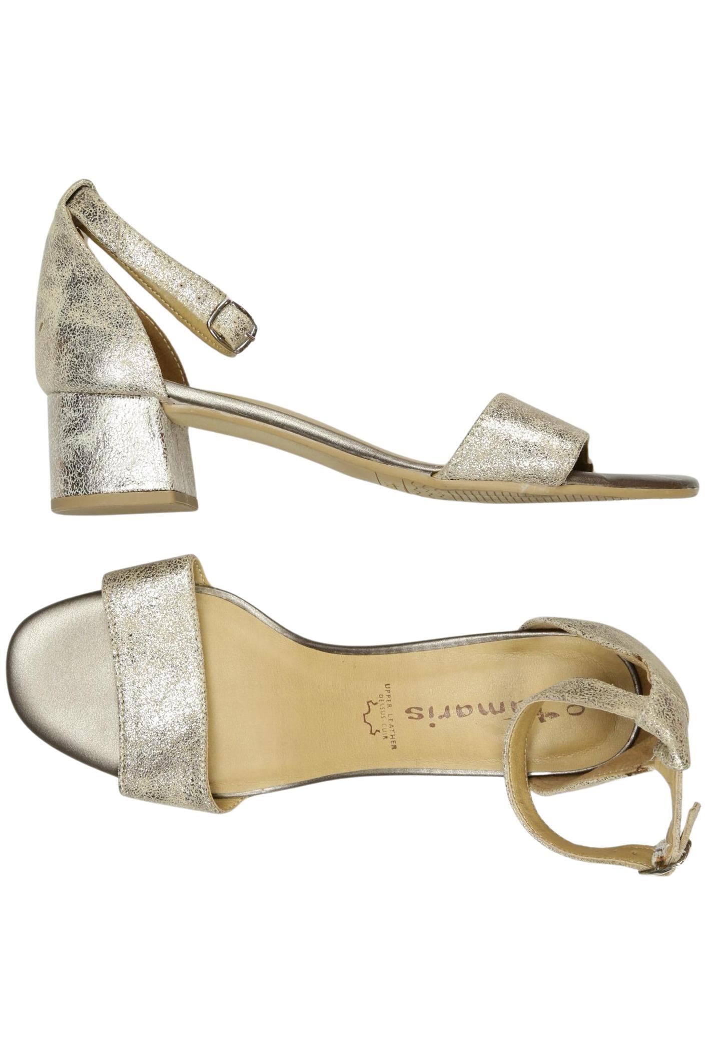 

Tamaris Damen Sandale, gold, Gr. 40