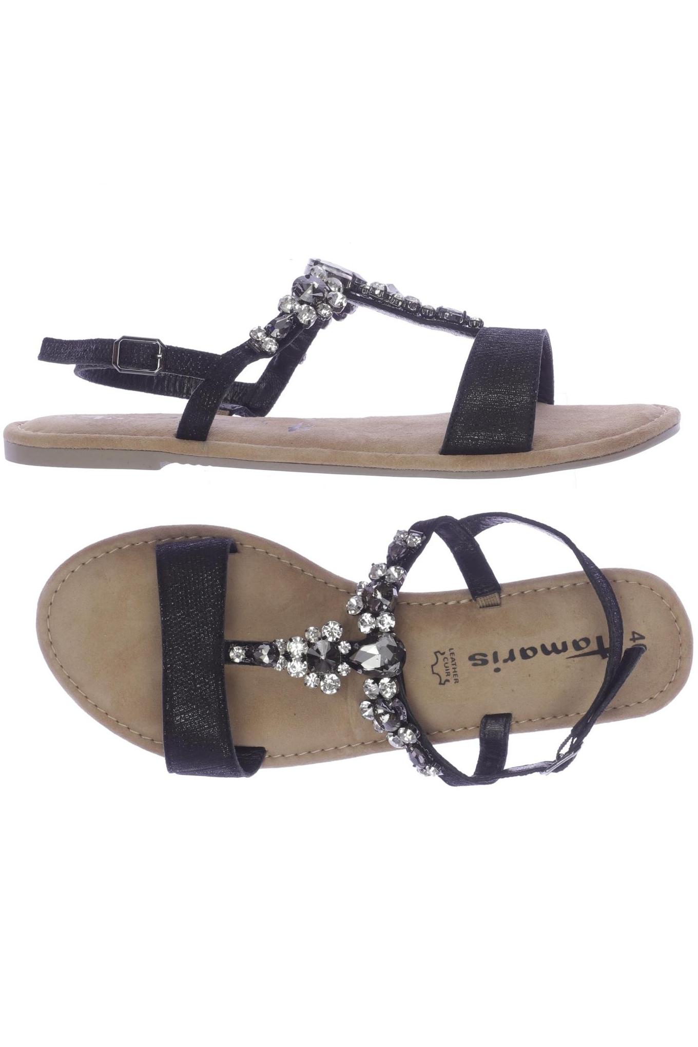 

Tamaris Damen Sandale, schwarz, Gr. 40
