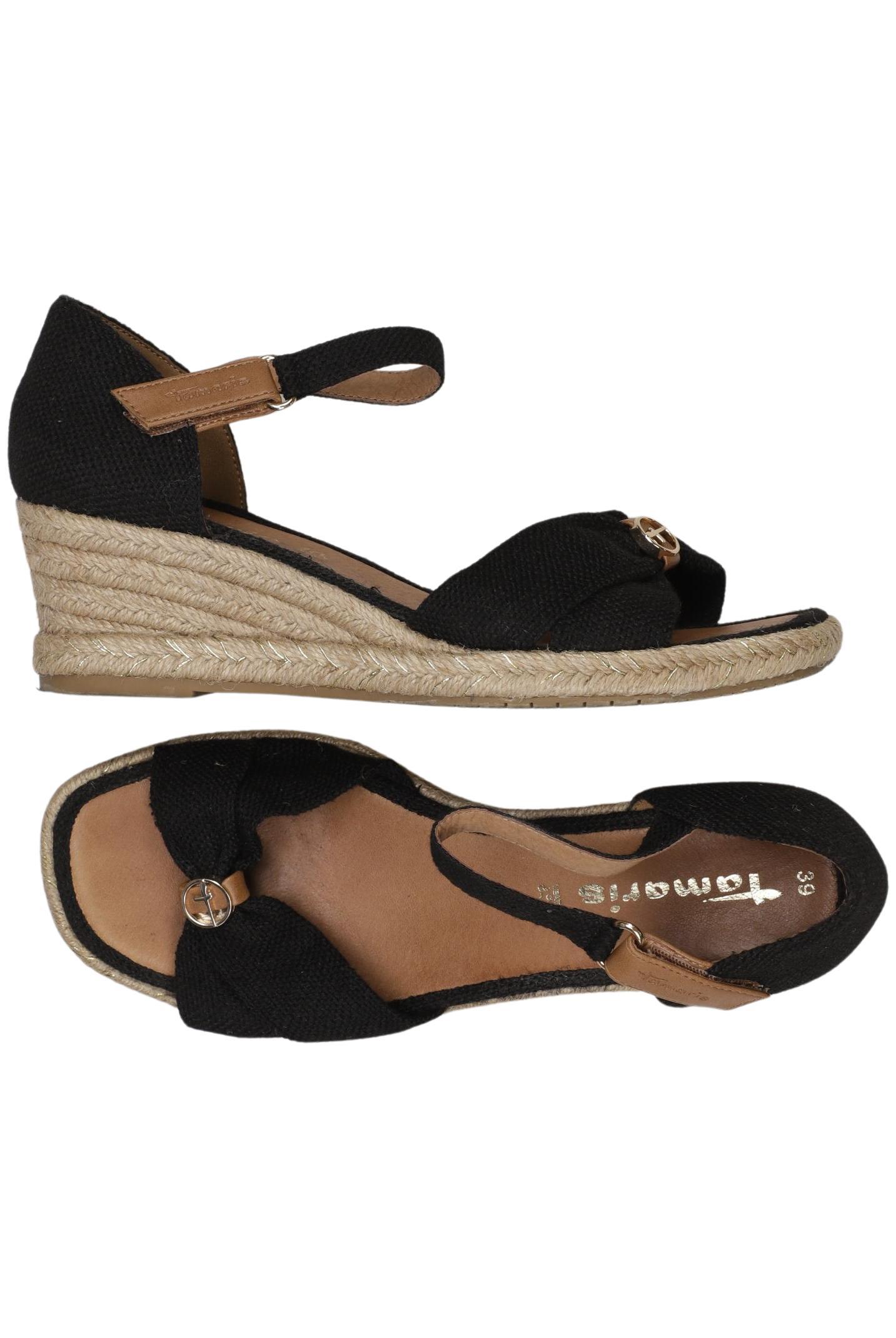 

Tamaris Damen Sandale, schwarz, Gr. 39