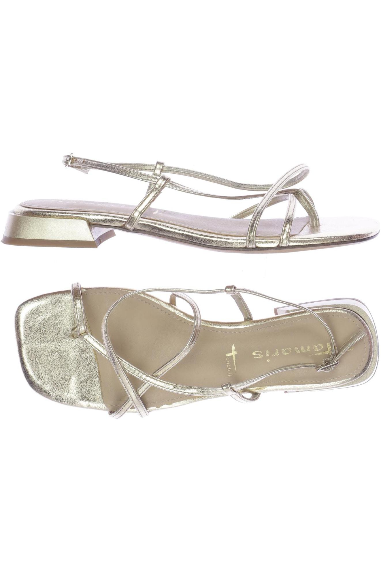 

Tamaris Damen Sandale, gold, Gr. 38