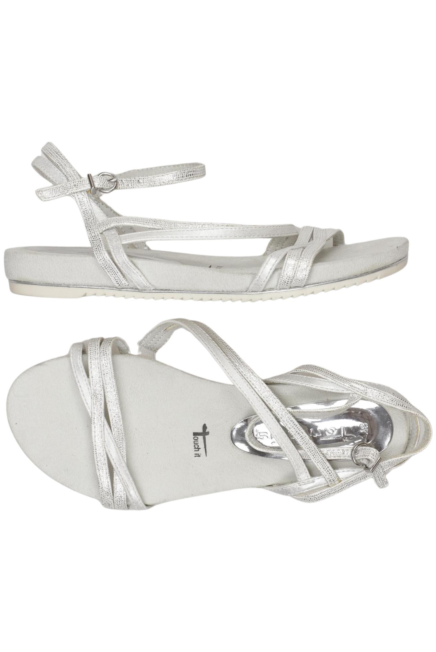 

Tamaris Damen Sandale, silber, Gr. 37