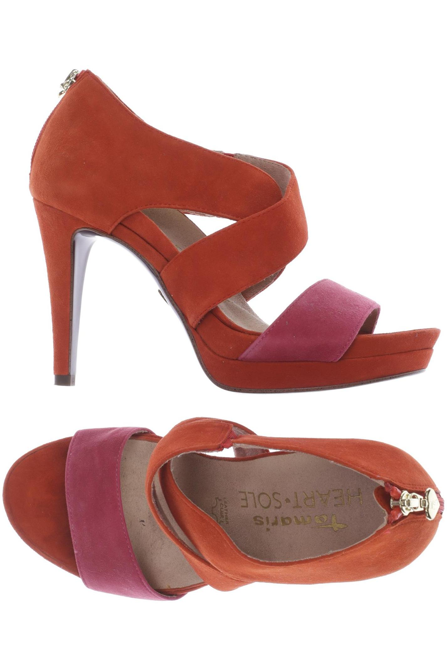 

Tamaris Damen Sandale, orange, Gr. 37