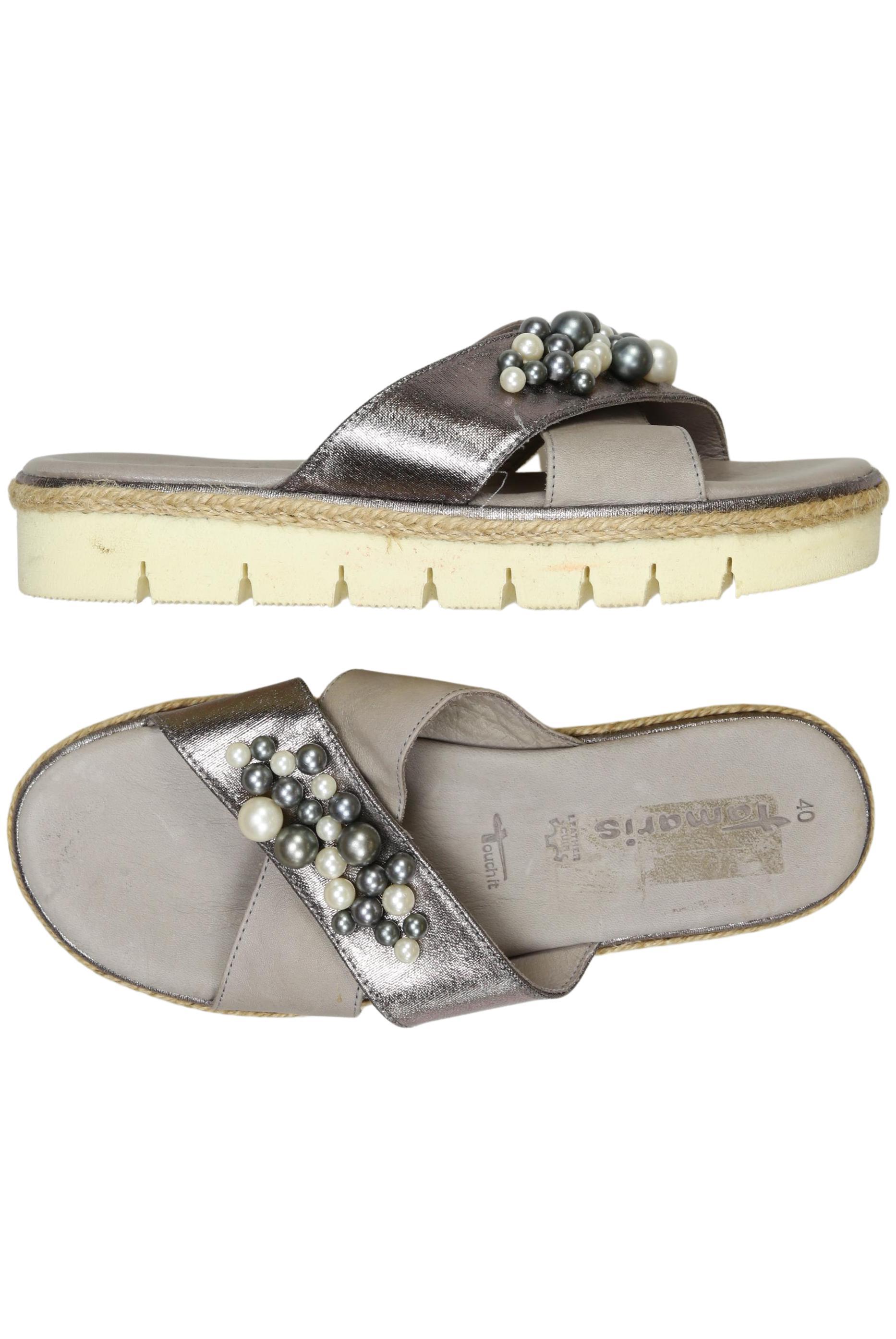 

Tamaris Damen Sandale, silber, Gr. 40