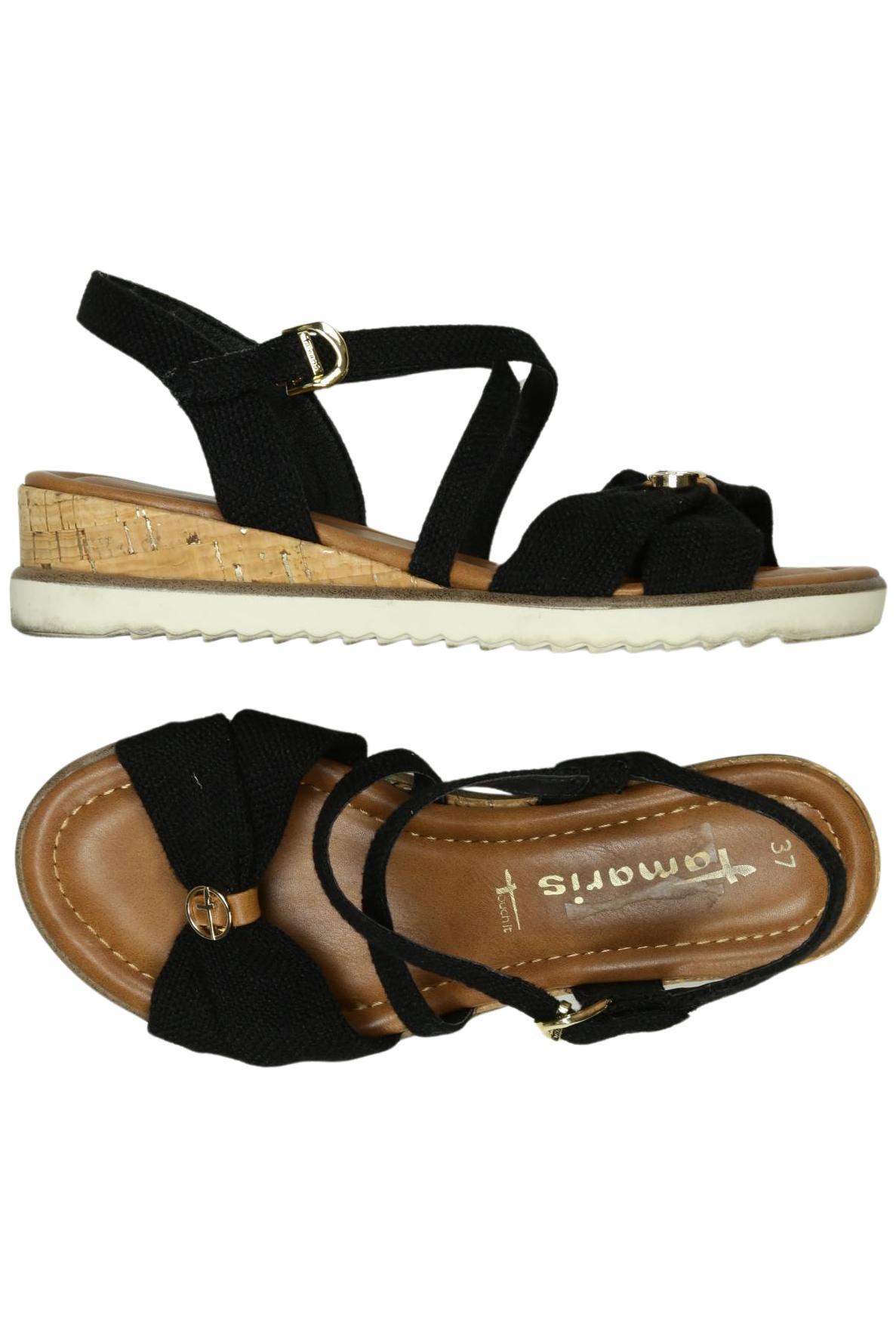 

Tamaris Damen Sandale, schwarz, Gr. 37