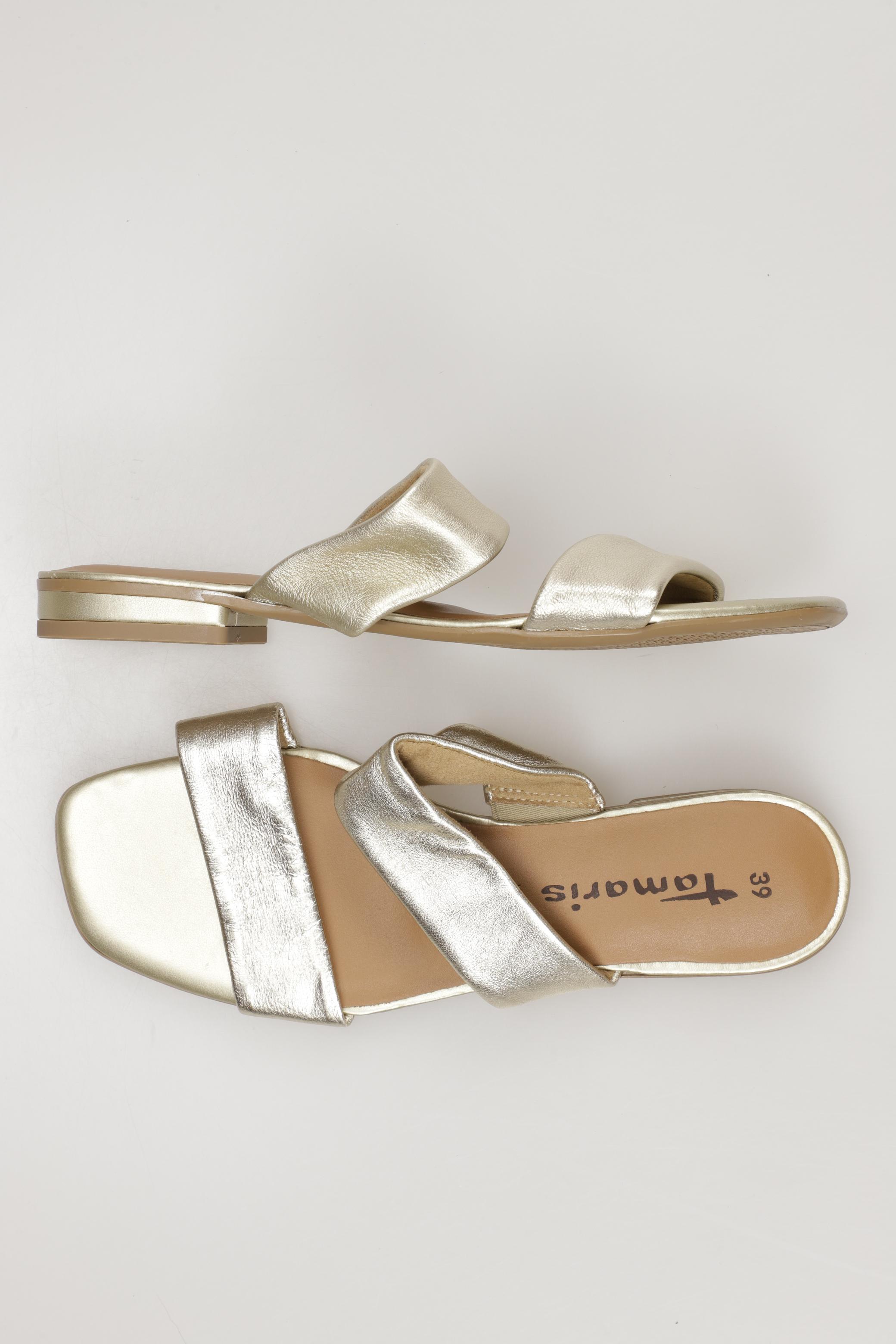 

Tamaris Damen Sandale, gold, Gr. 39