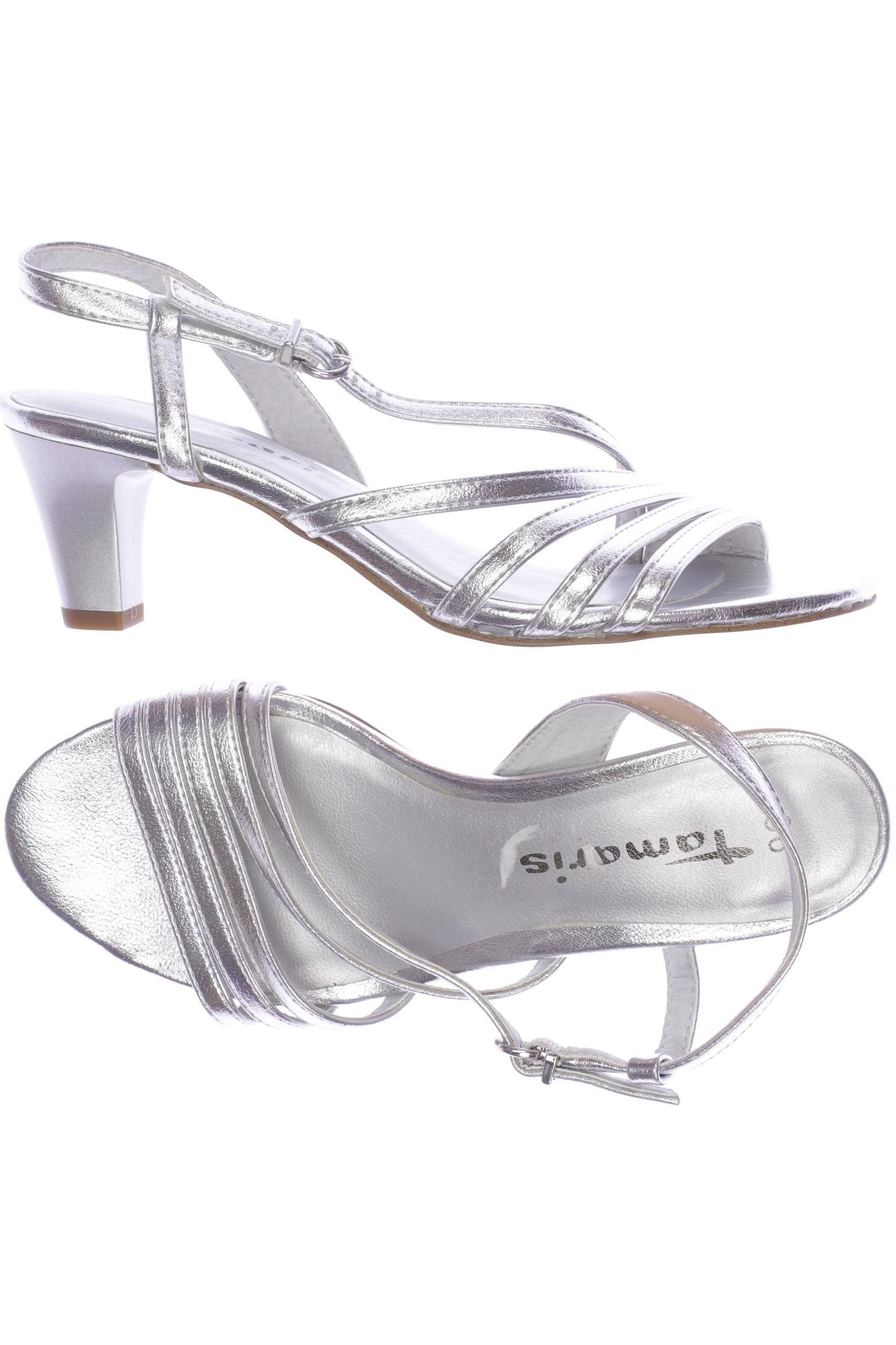 

Tamaris Damen Sandale, silber, Gr. 36