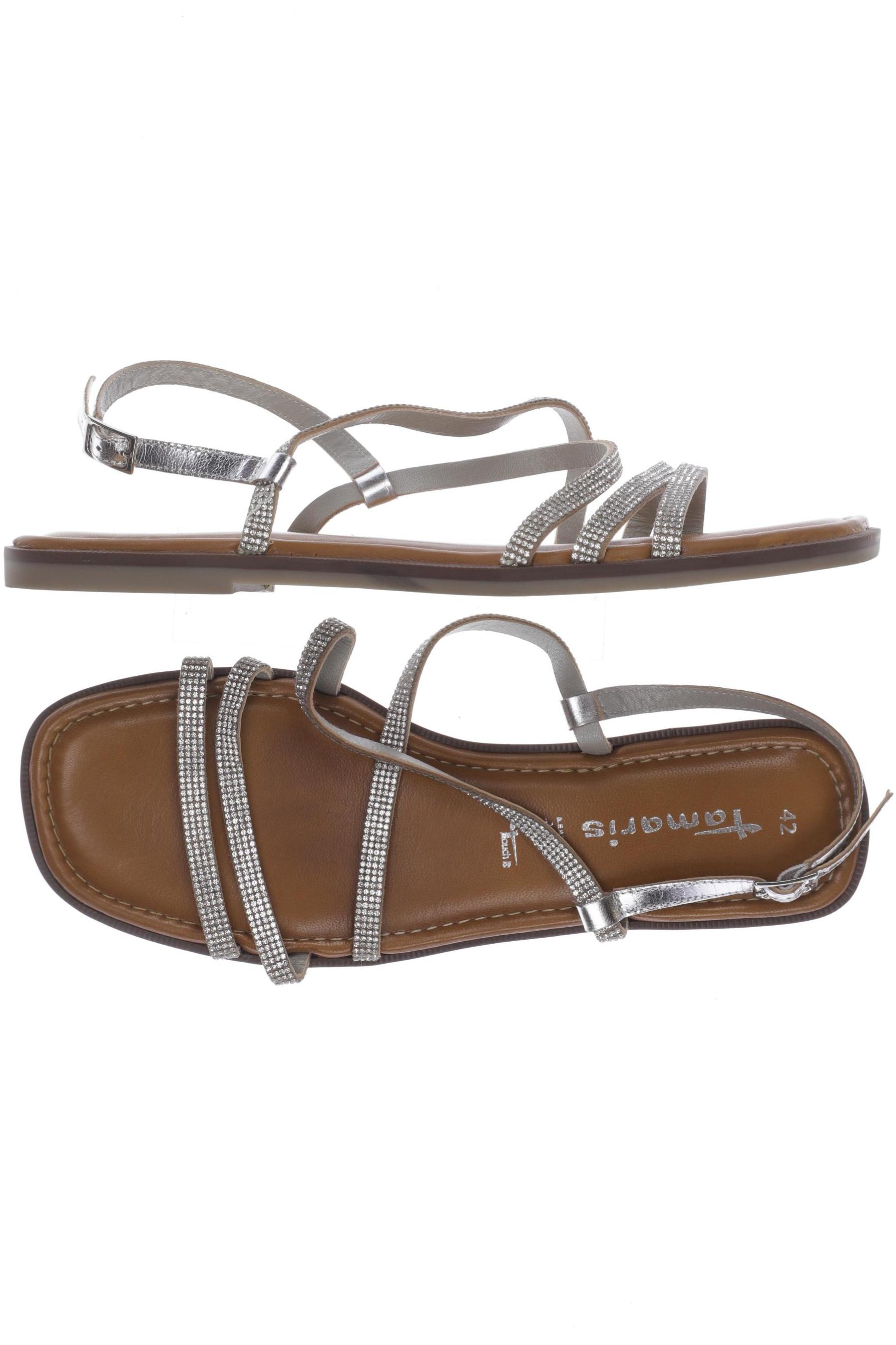 

Tamaris Damen Sandale, silber, Gr. 42
