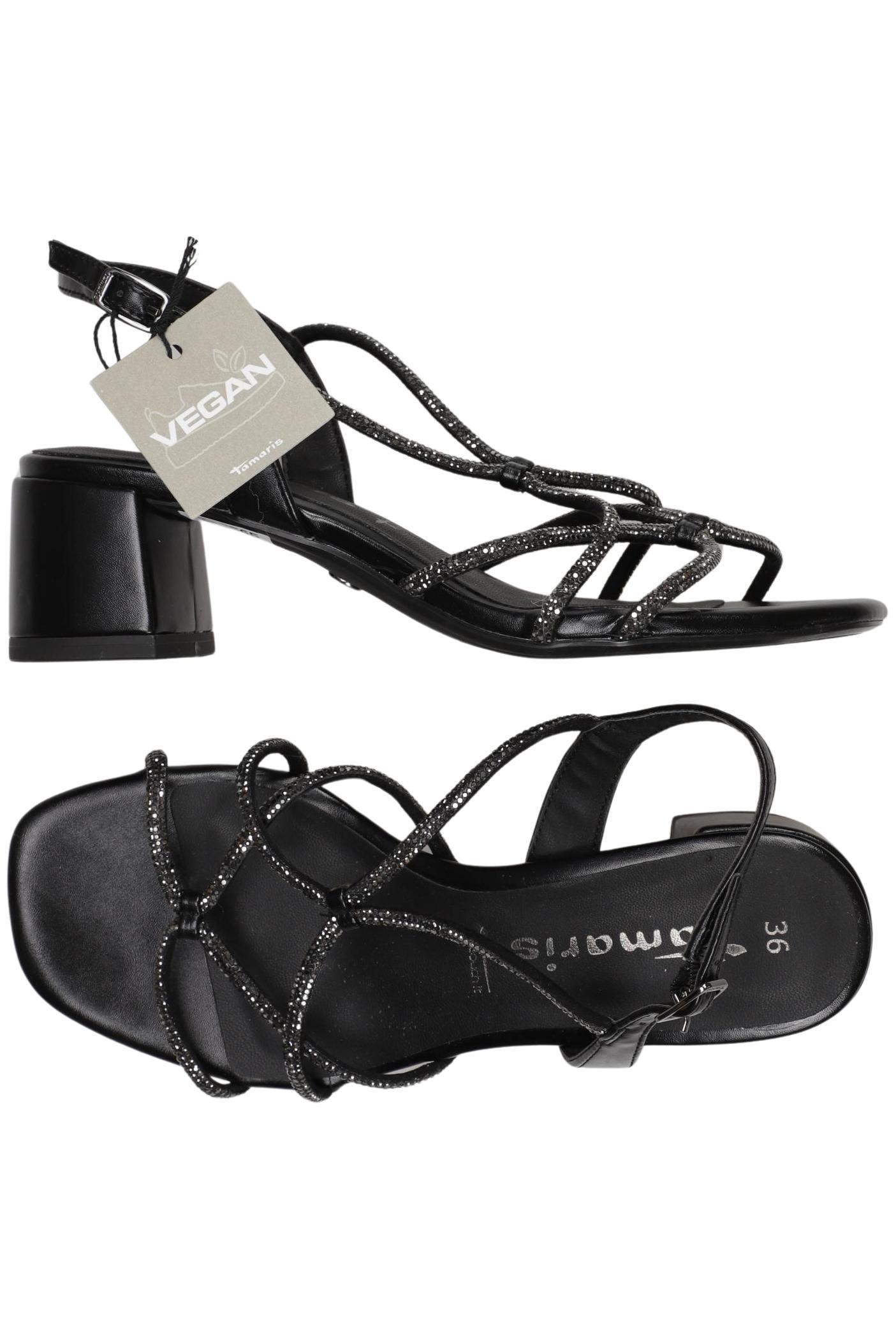

Tamaris Damen Sandale, schwarz, Gr. 36