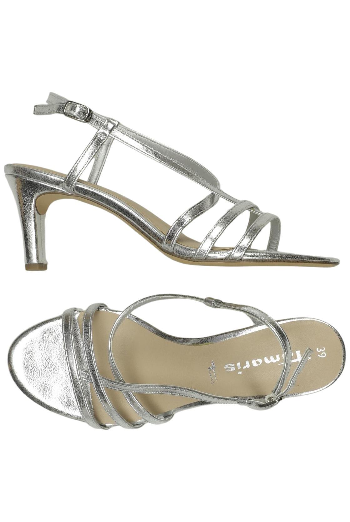 

Tamaris Damen Sandale, silber, Gr. 39