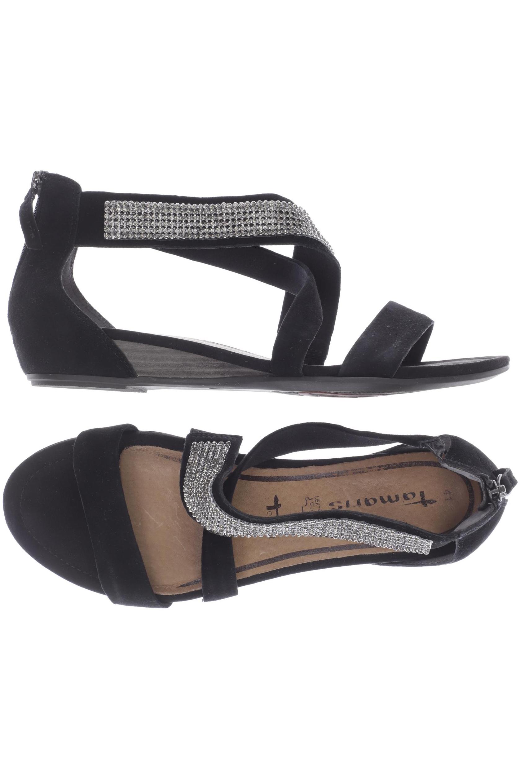 

Tamaris Damen Sandale, schwarz, Gr. 41