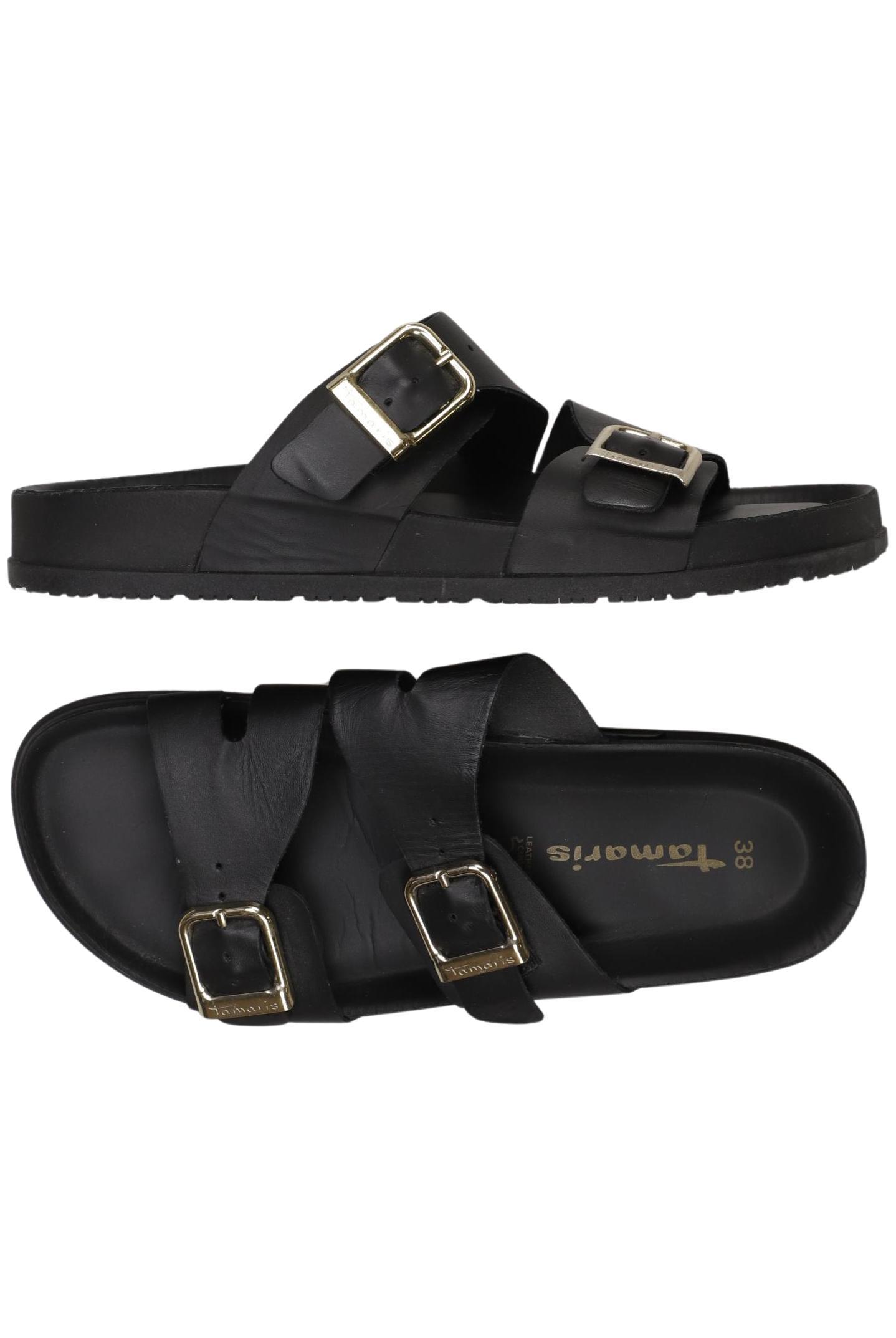 

Tamaris Damen Sandale, schwarz, Gr. 38