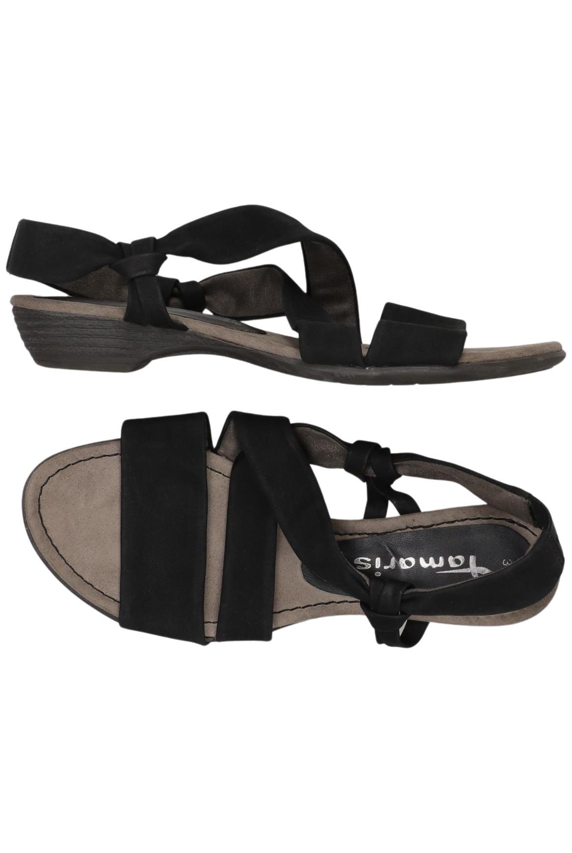 

Tamaris Damen Sandale, schwarz, Gr. 37