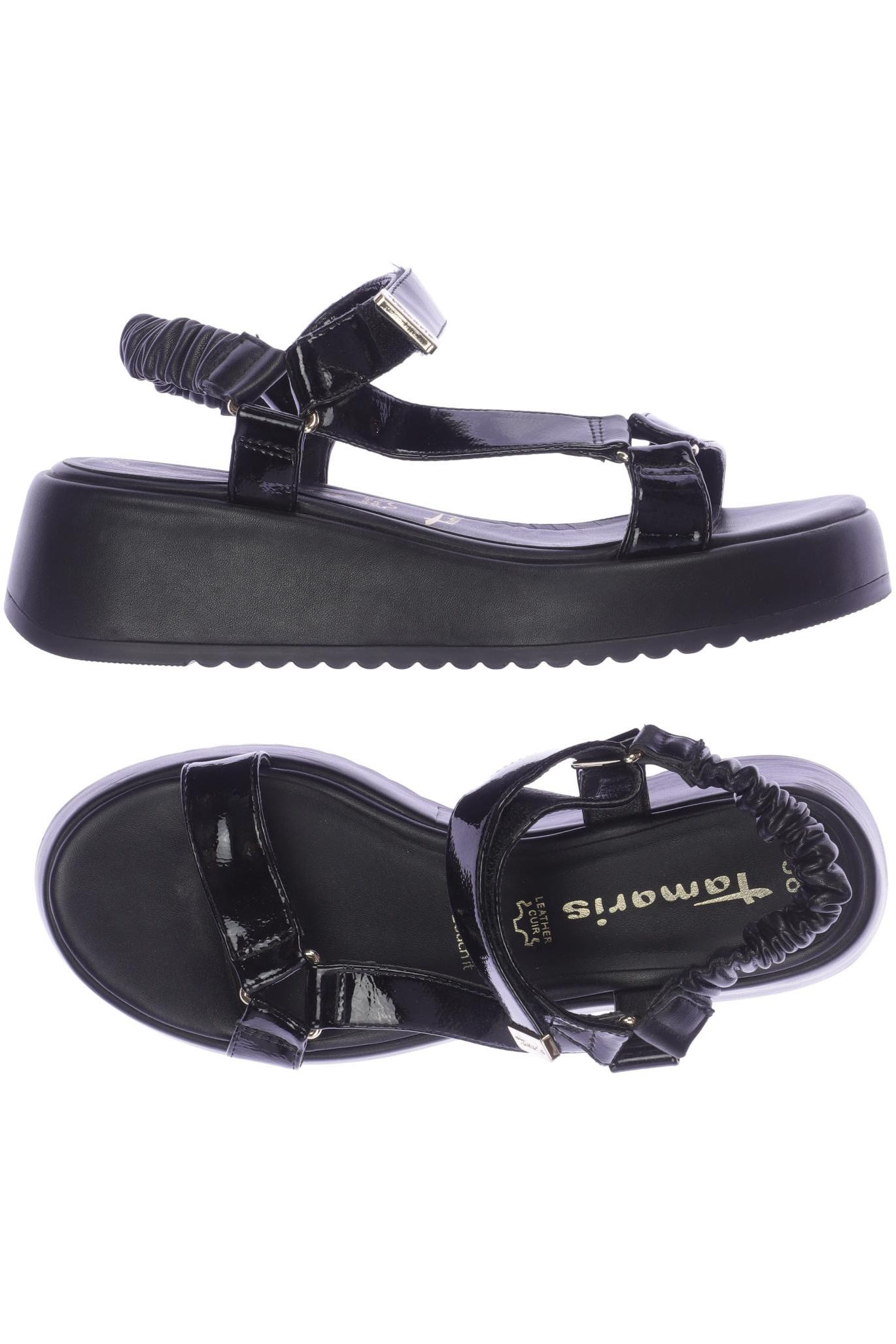 

Tamaris Damen Sandale, schwarz, Gr. 38