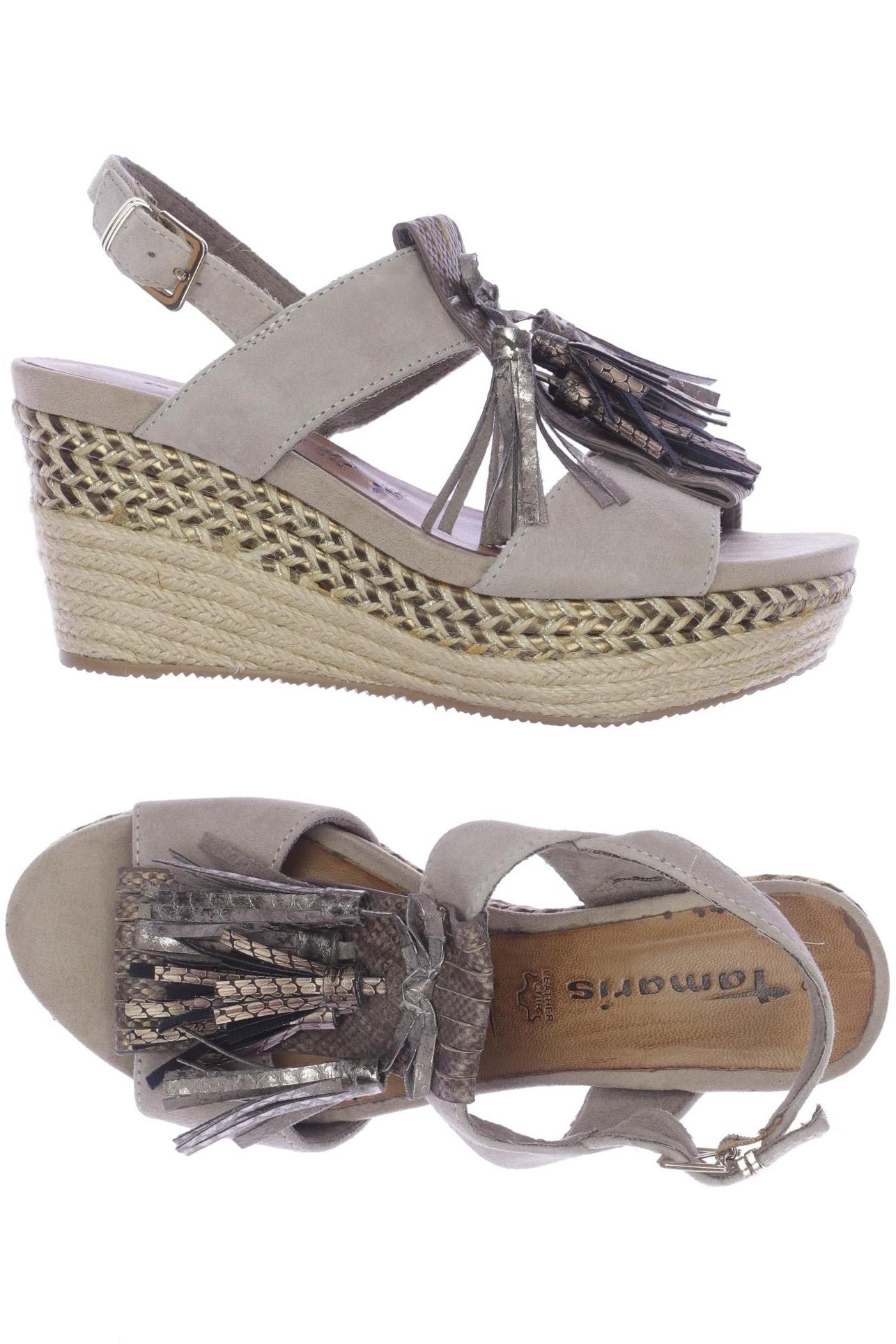 

Tamaris Damen Sandale, beige, Gr. 38