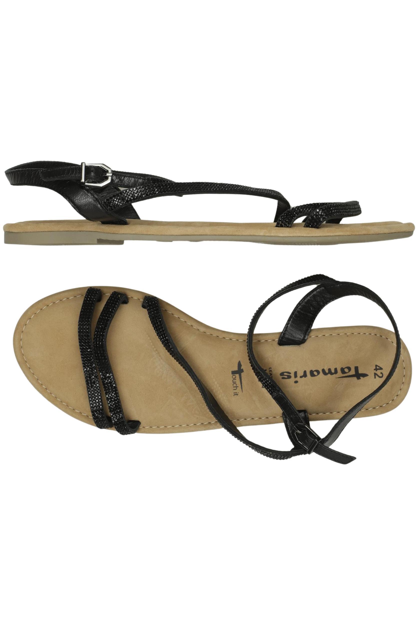 

Tamaris Damen Sandale, schwarz, Gr. 42