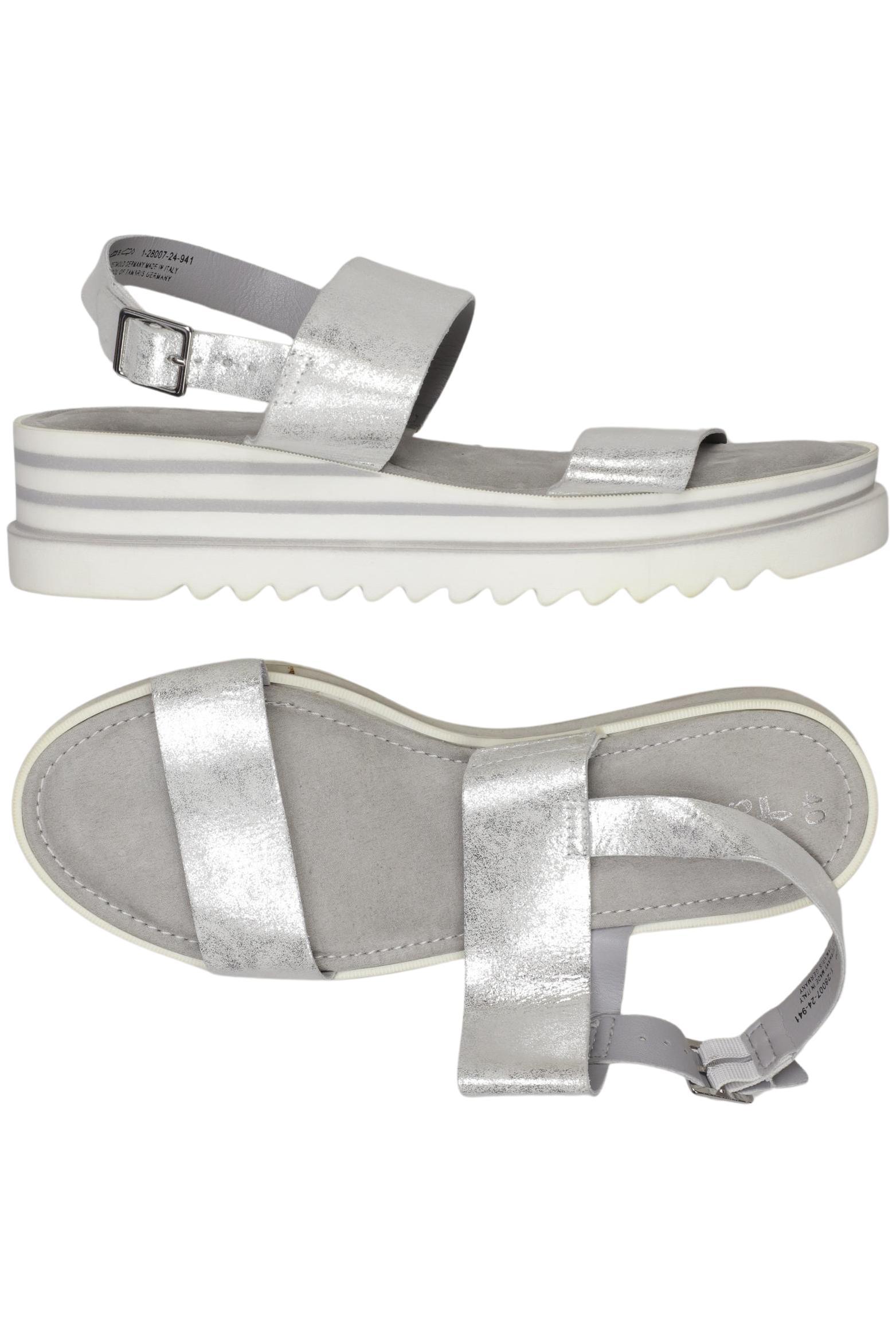

Tamaris Damen Sandale, silber, Gr. 40