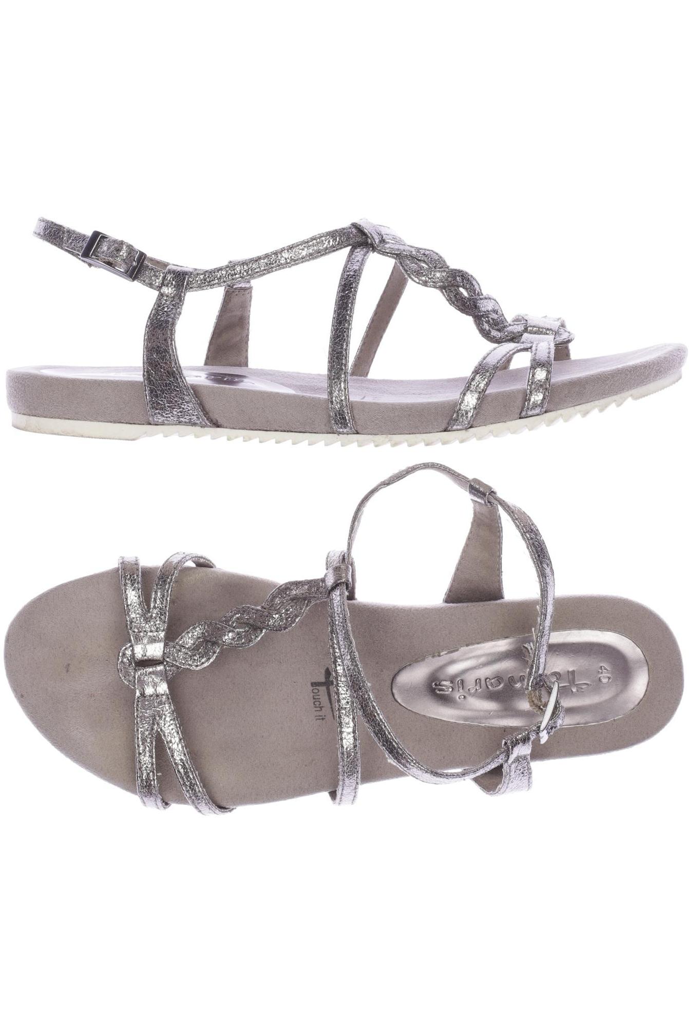 

Tamaris Damen Sandale, silber, Gr. 40