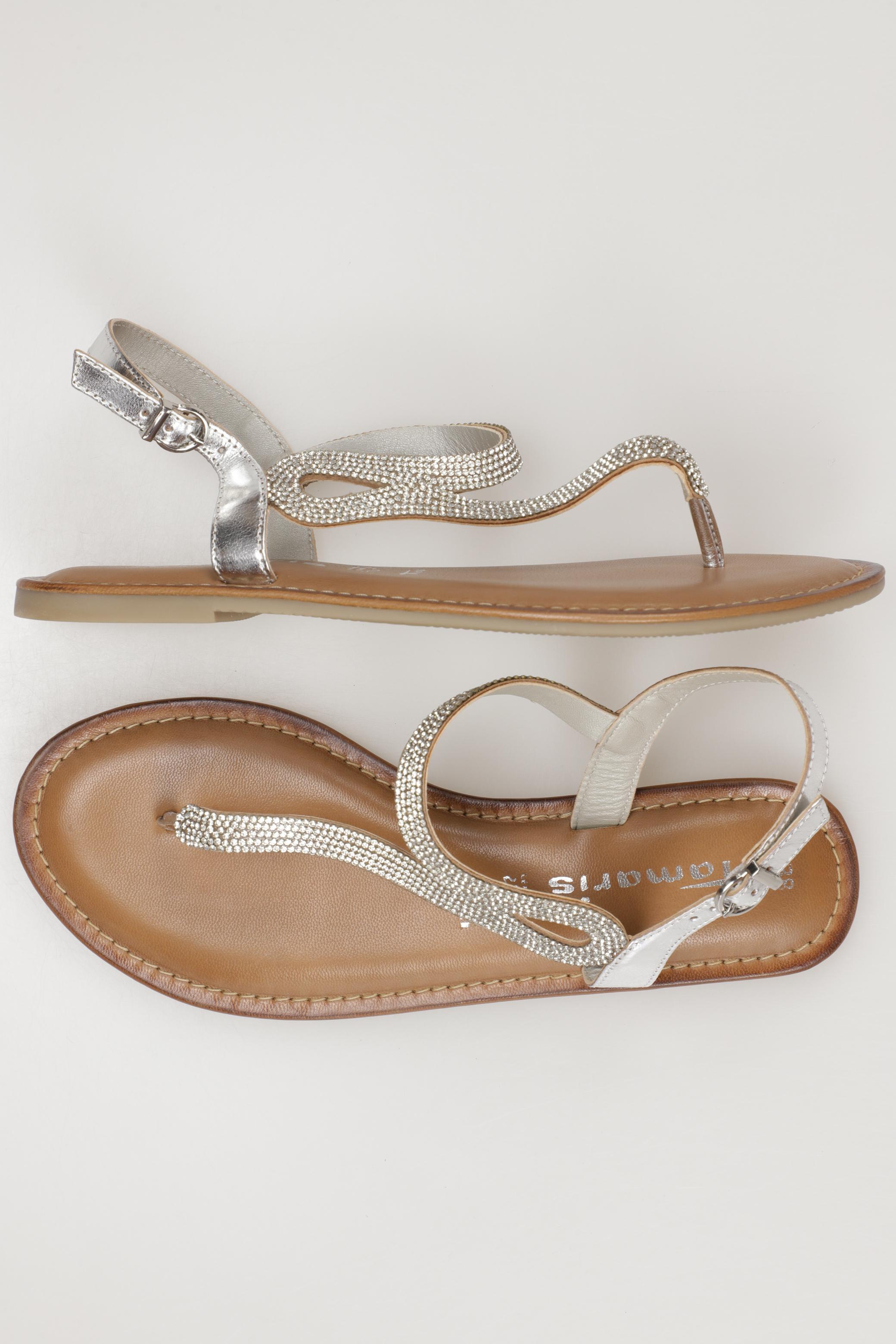 

Tamaris Damen Sandale, silber, Gr. 38