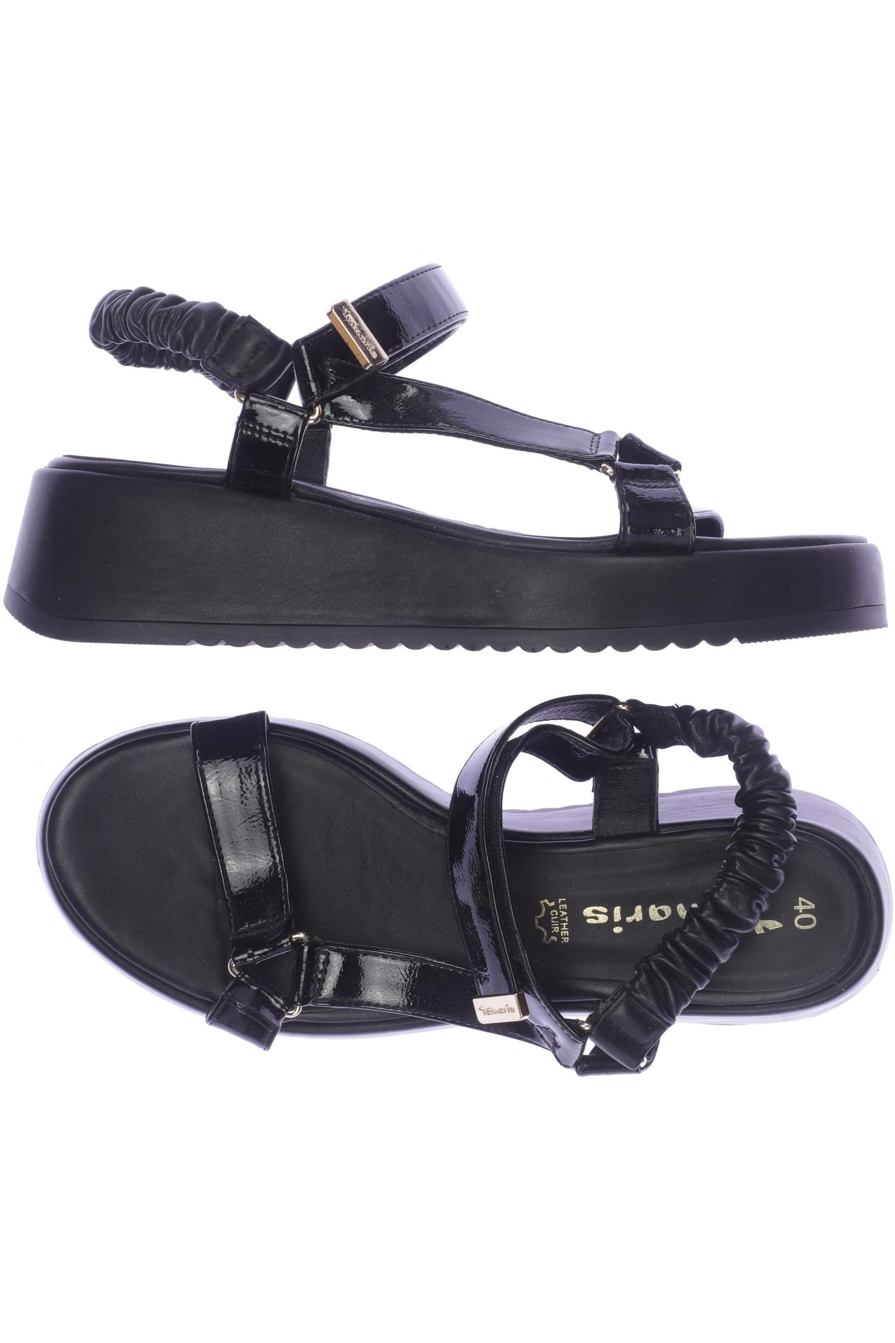 

Tamaris Damen Sandale, schwarz, Gr. 40