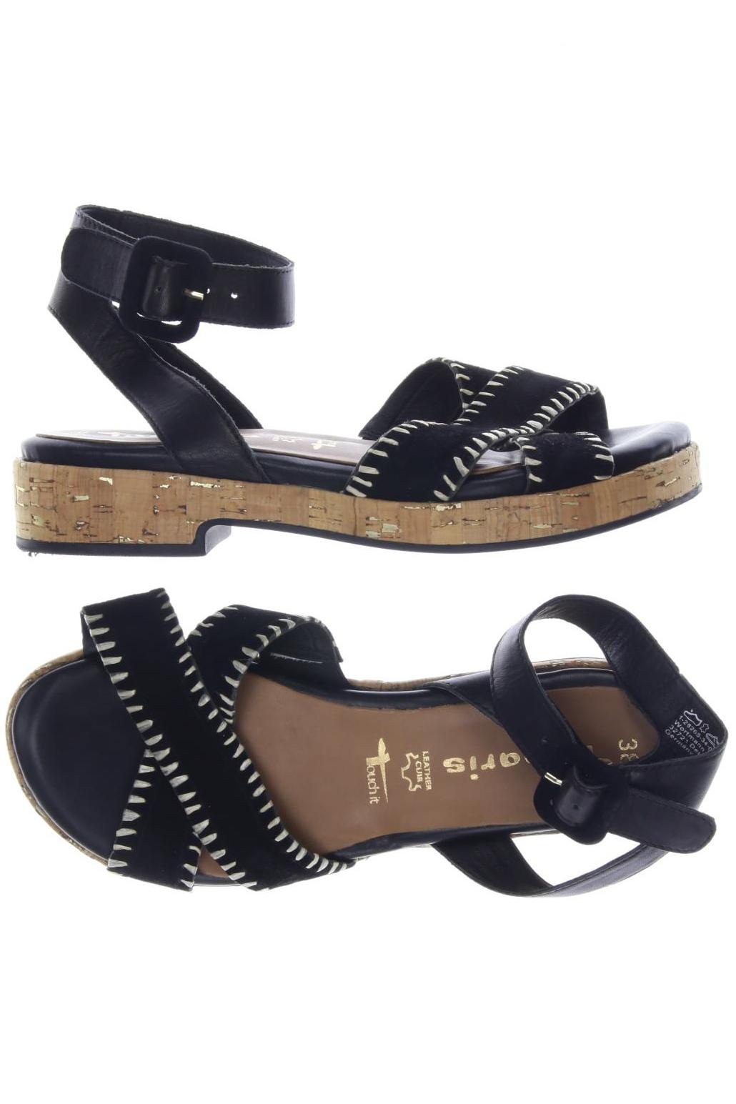 

Tamaris Damen Sandale, schwarz, Gr. 38