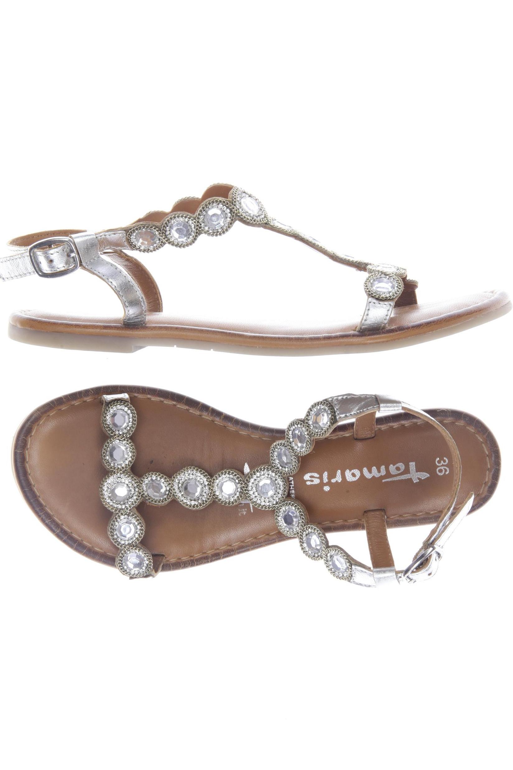 

Tamaris Damen Sandale, silber, Gr. 36